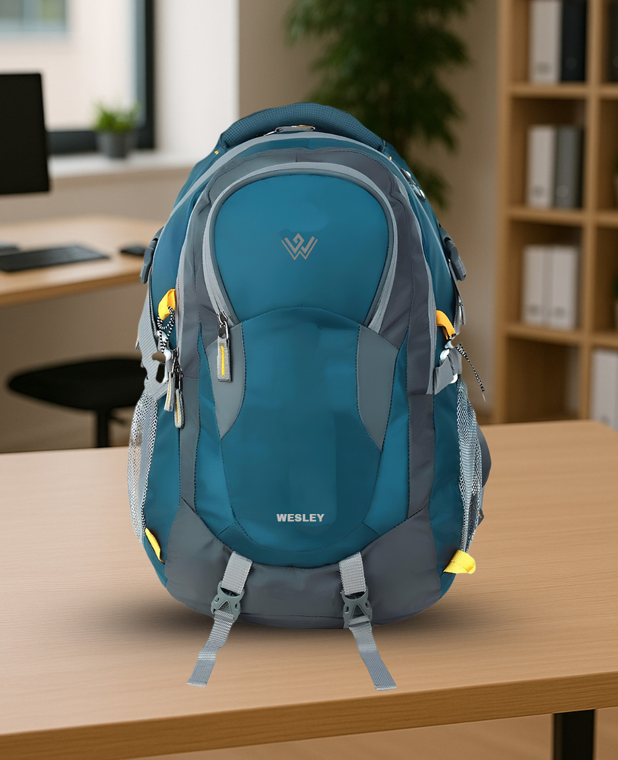 Image of WESLEY Spartan Rucksack hiking laptop bag fits upto 17.3 Raincover & internal organiser Rucksack - 45 L