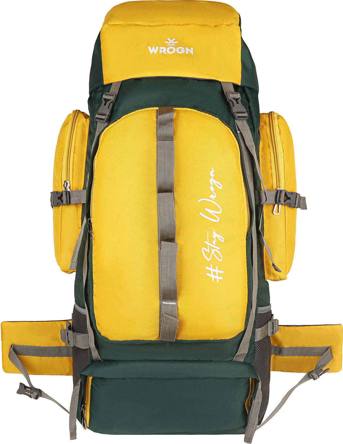 Image of WROGN Terra-Mapper 70L Trekking & Hiking Rucksack with Topographic Print Rucksack - 70 L