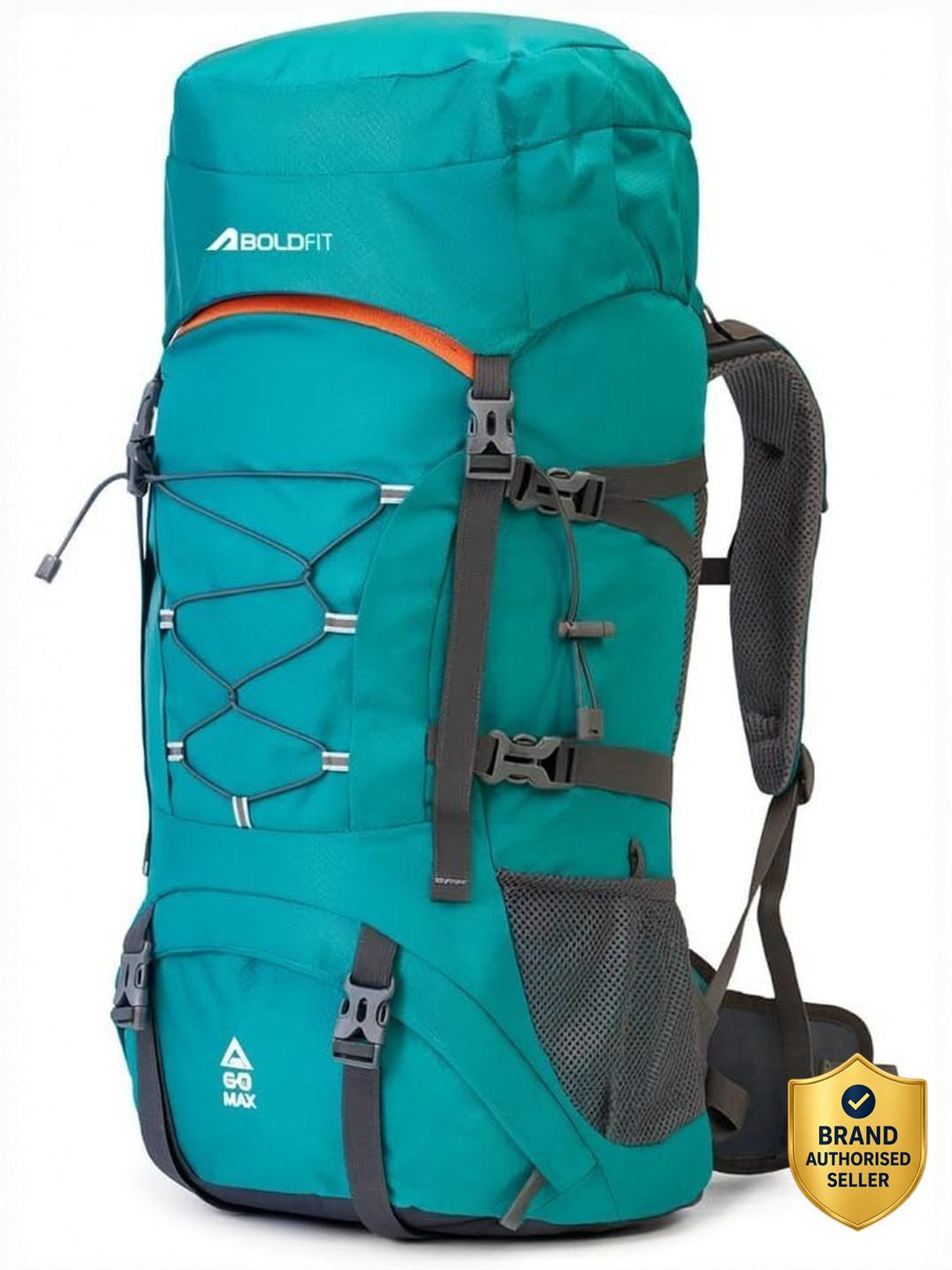 Image of BOLDFIT Summit Pro pro 60L Trekking travel Bag with raincover & shoe compartment RKSP60 Rucksack - 60 L