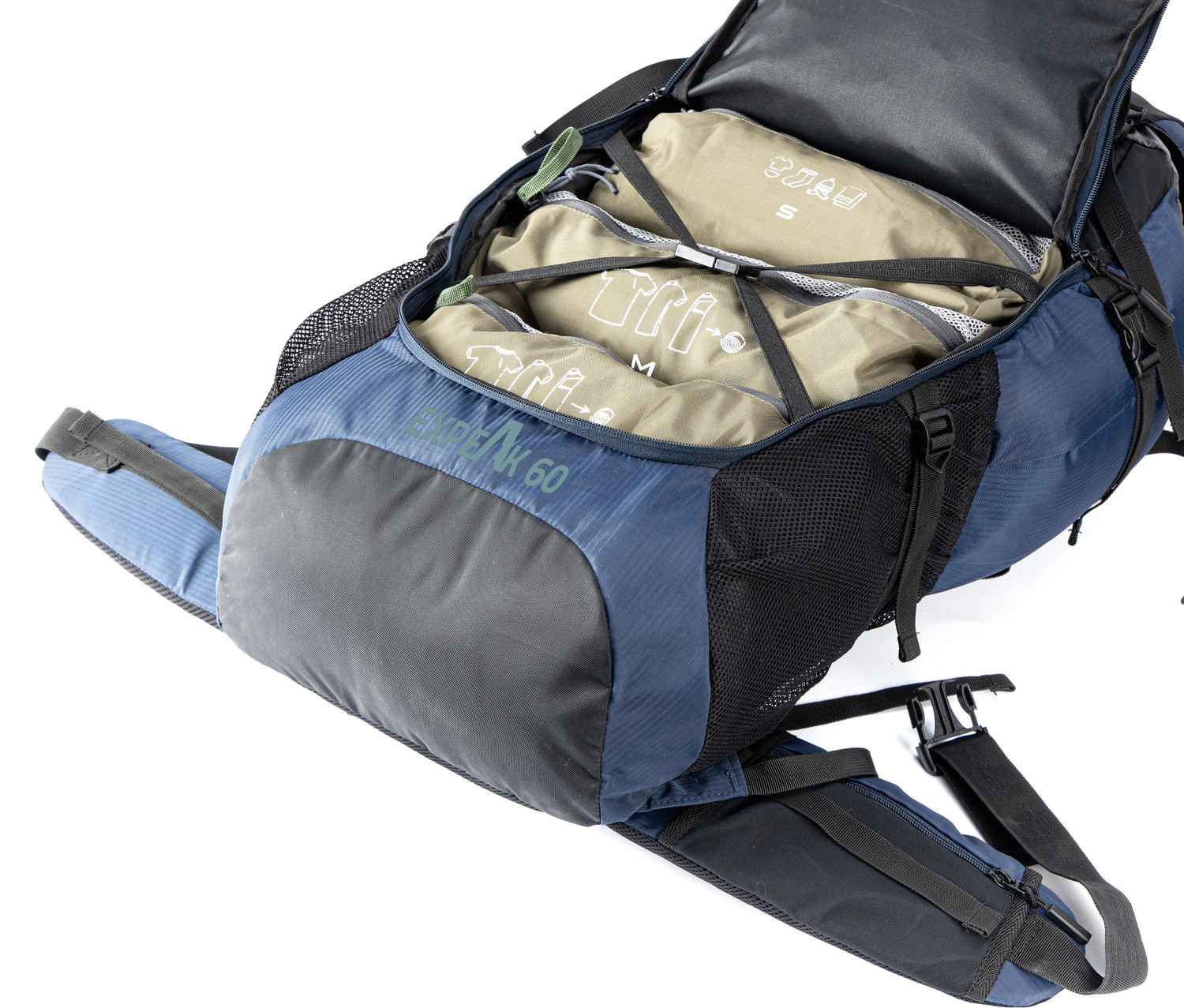 Image of Tripole Expeak 60L Rucksack Bag | Front Opening, Laptop Compartment & Raincover Rucksack - 60 L
