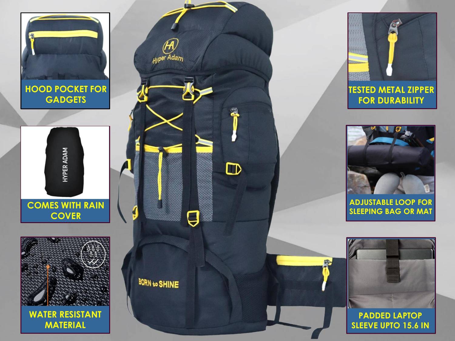 Hyper Adam 75L Travel Backpack - Image 4