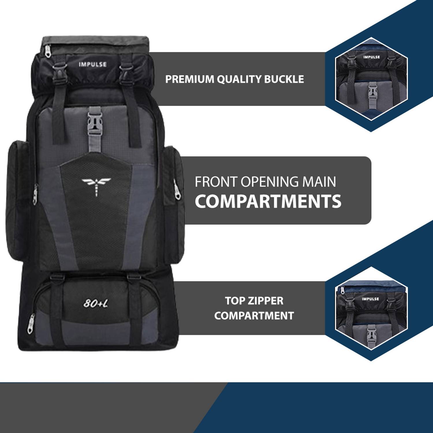 IMPULSE 75L Men's Travel Backpack - Image 4