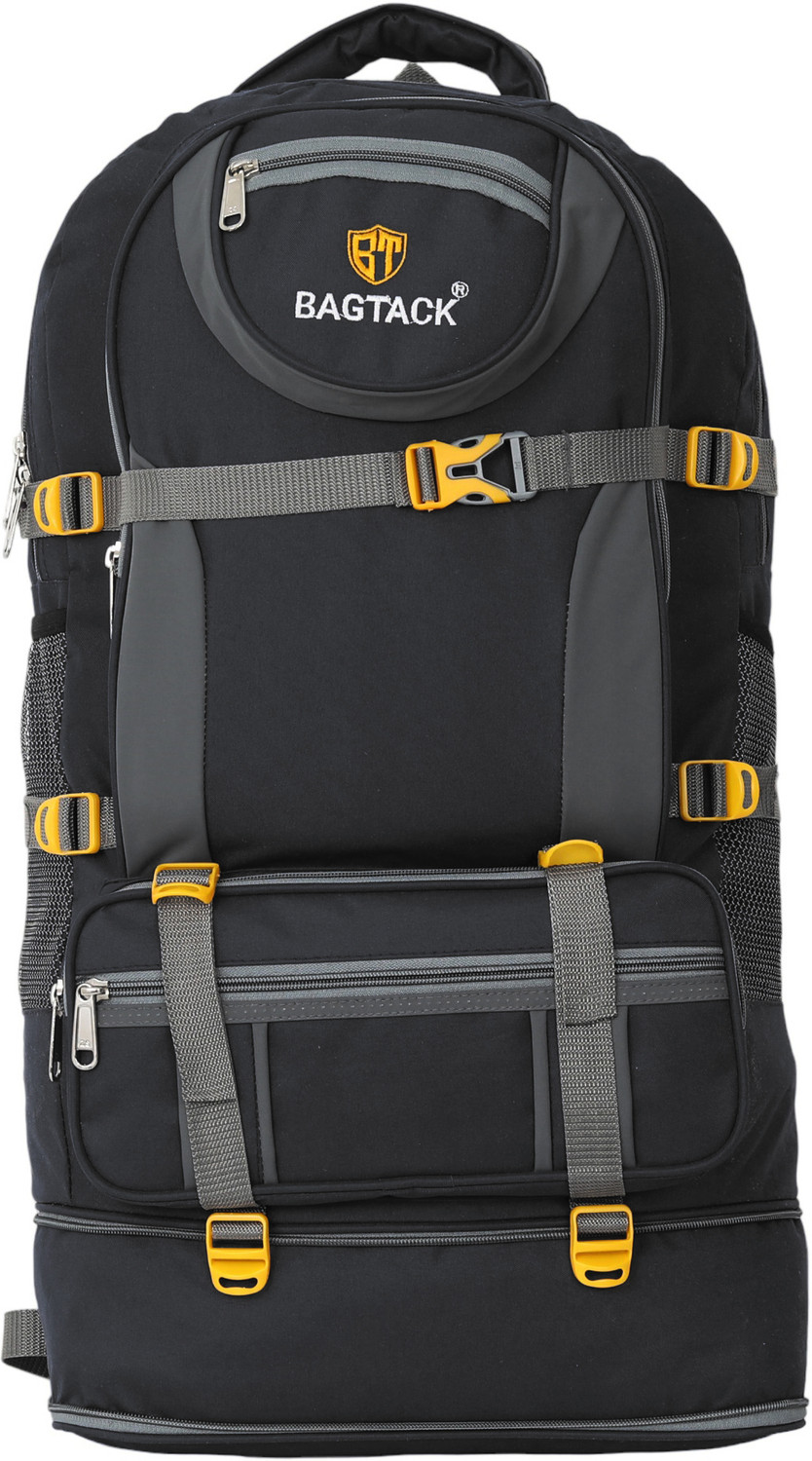 Image of Bagtack Hi-Capacity Travel Rucksack Outdoor Sport Hiking Bag Trekking Bag 65 L Rucksack - 65 L (Black)