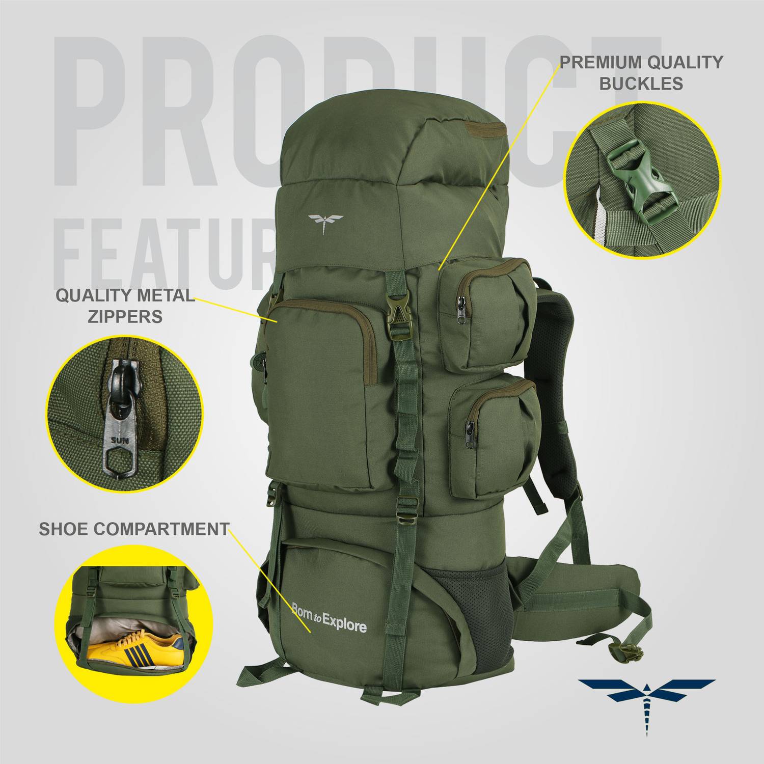 IMPULSE 75L Rucksack for Travel, Hiking, Trekking - Image 4