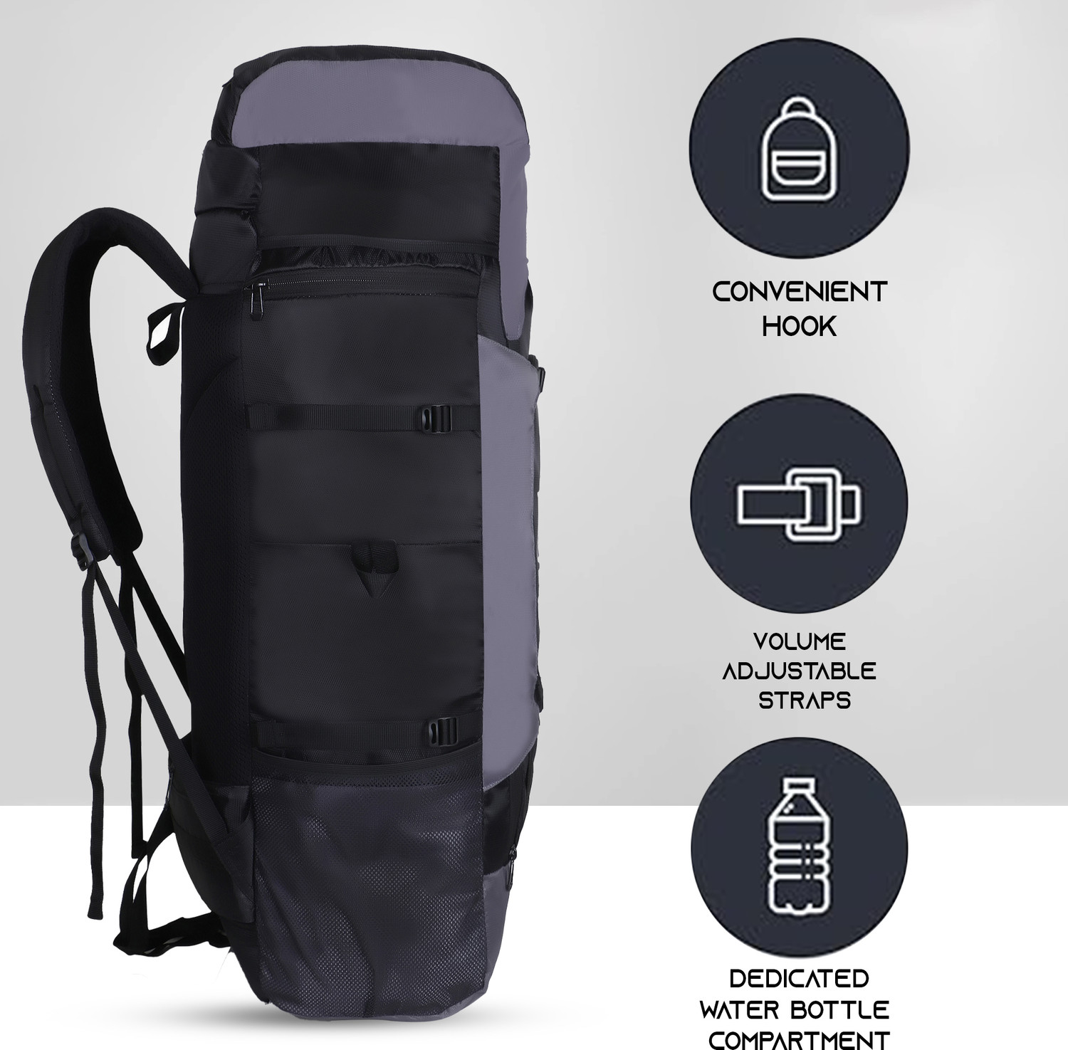Image of TRAVEL POINT WATERPROOF TREKKING BAG HIKKING BACKPACK FOR TRAVEL & OUTDOOR Rucksack - 65 L