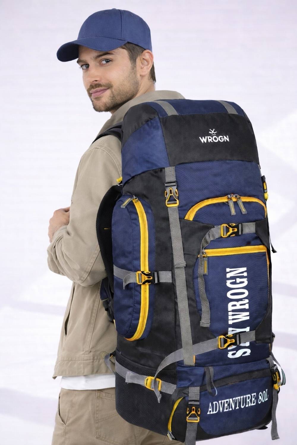 WROGN Yuri-Travel 85L Blue Rucksack - Image 5