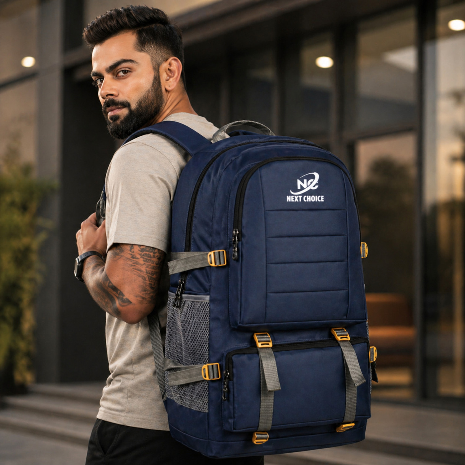 Image of Next choice 60L Rucksack Backpack Travel Hiking Trekking Bag Waterproof Blue for Men Women Rucksack - 60 L