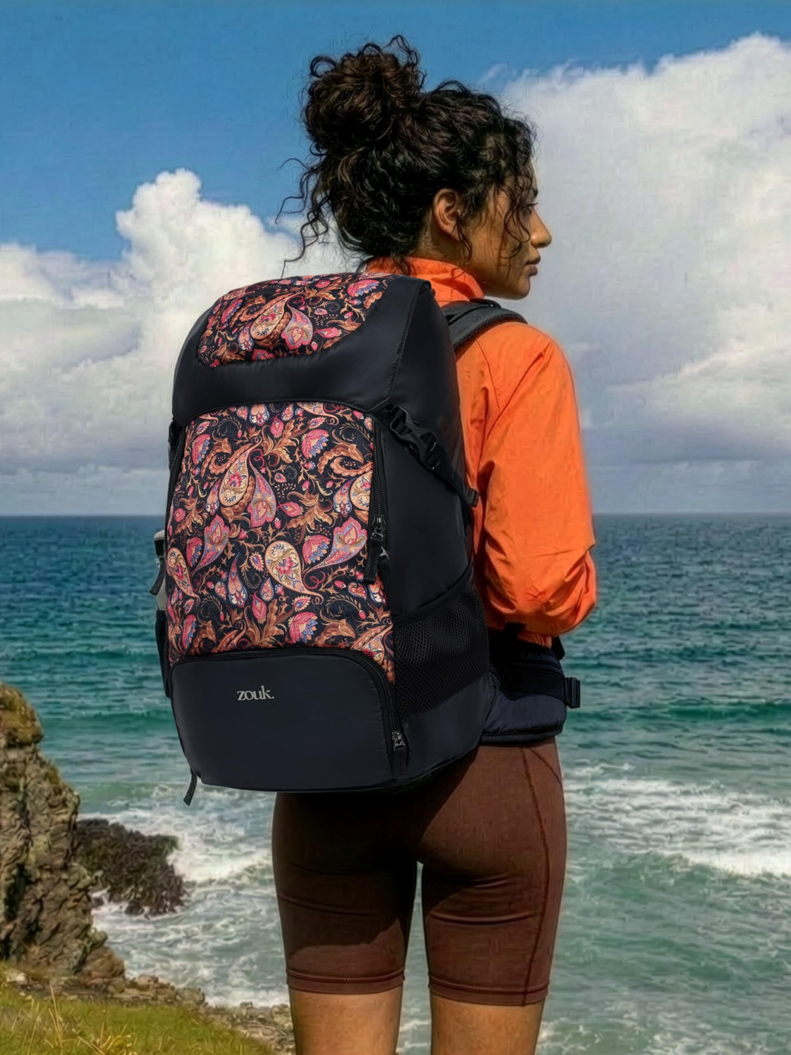 Image of ZOUK Paisley Print Aarohi Rucksack Rucksack - 30.62 L