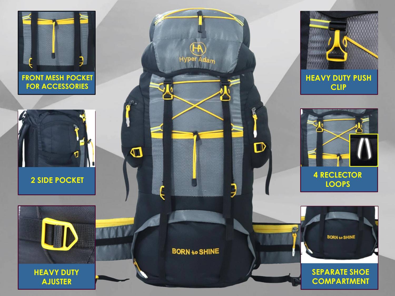 Hyper Adam 75L Travel Backpack - Image 2