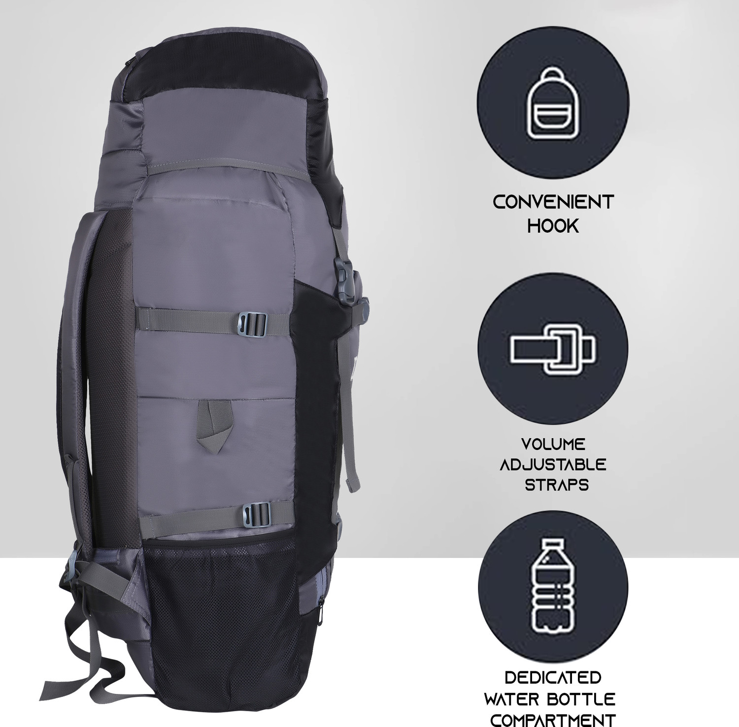 Image of TRAVEL POINT WATERPROOF TREKKING BAG HIKKING BACKPACK FOR TRAVEL & OUTDOOR Rucksack - 65 L