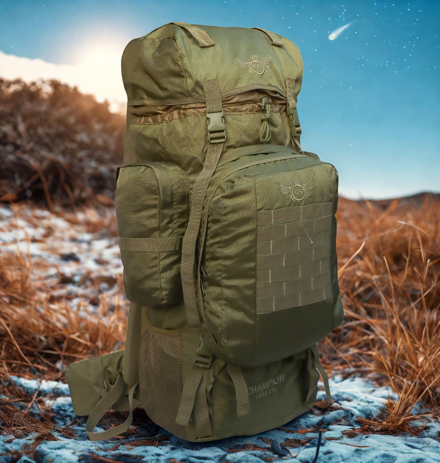 Image of AZAD army rucksack with detachable backpack multiple pocket Rucksack - 135 L