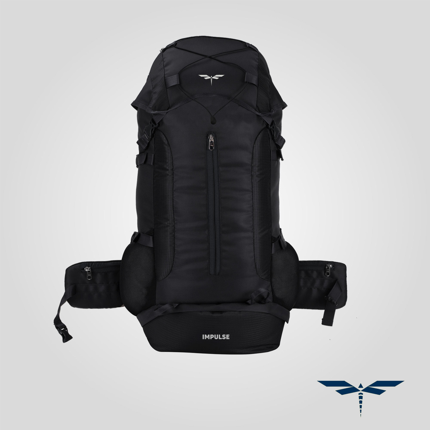 Image of IMPULSE travel bag for men tourist bag backpack for hiking trekking camping Rucksack - 65 L