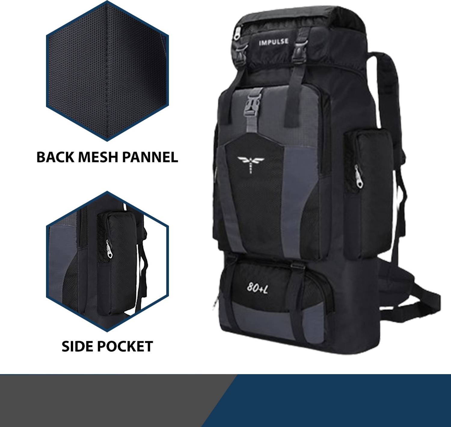 IMPULSE 75L Men's Travel Backpack - Image 3