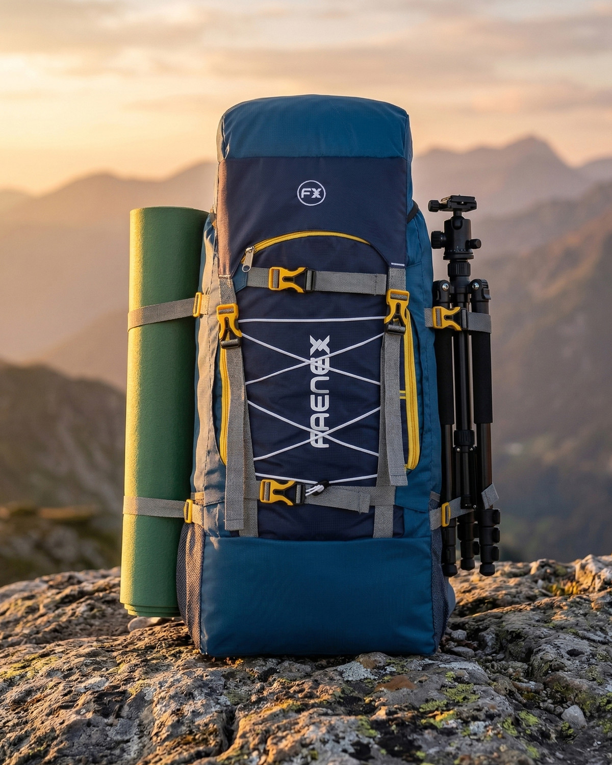 Image of faenex Trekking Backpack Ergonomic Hiking Bag with Reinforced Stitching Rucksack - 80 L