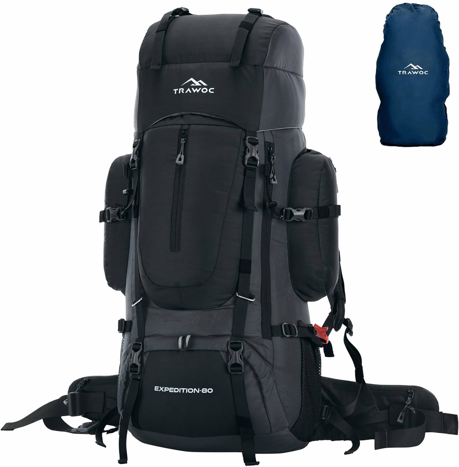 80l travel backpack Air Bag Vacuum Expandable waist belt and a chest strap 80l unisex hiking backpack outdoor