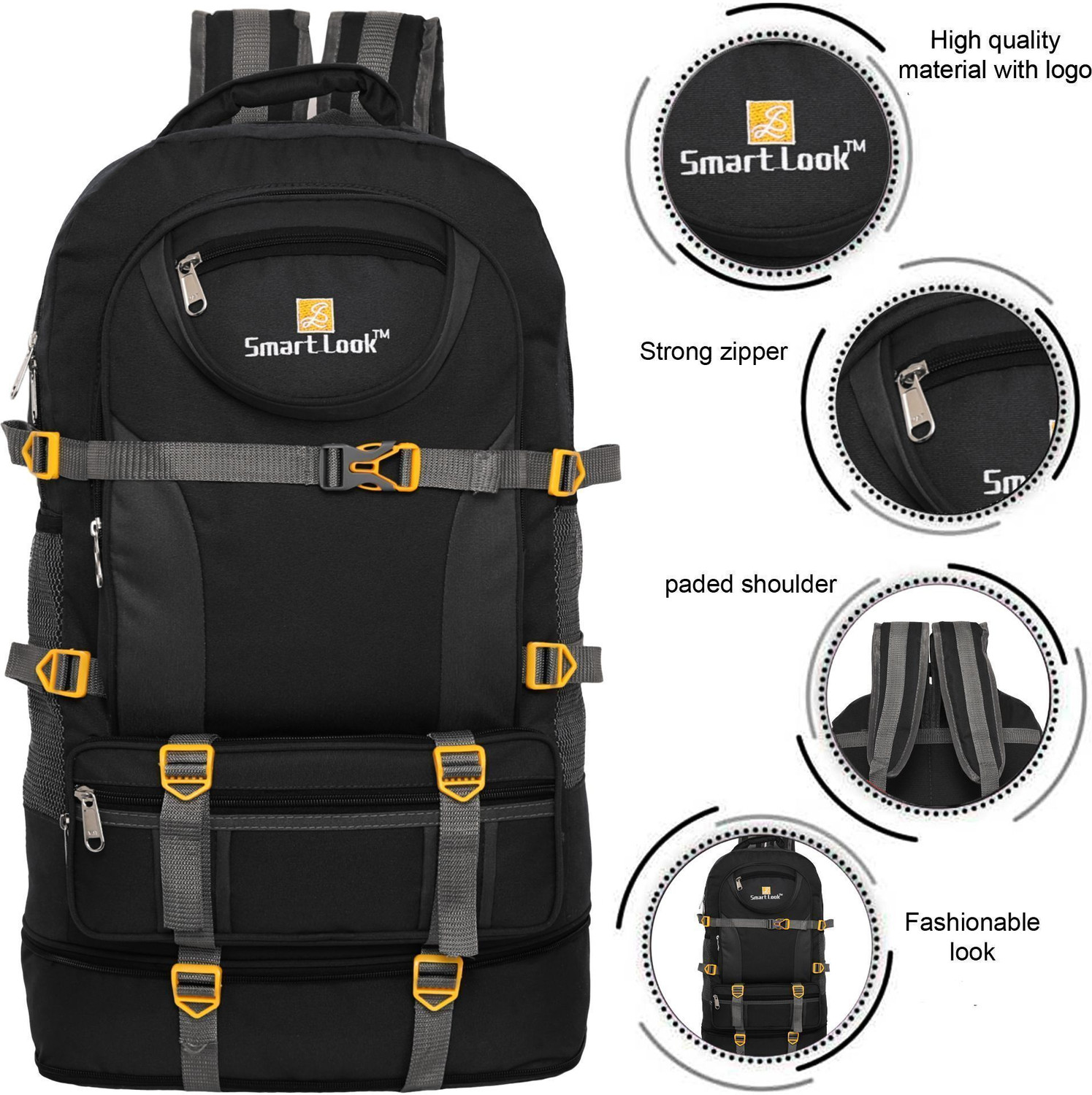 Image of Style look Trakking bag and hikking ,rucksack travel bag for MEN luggage bag 75L BLUE) Rucksack - 75 L