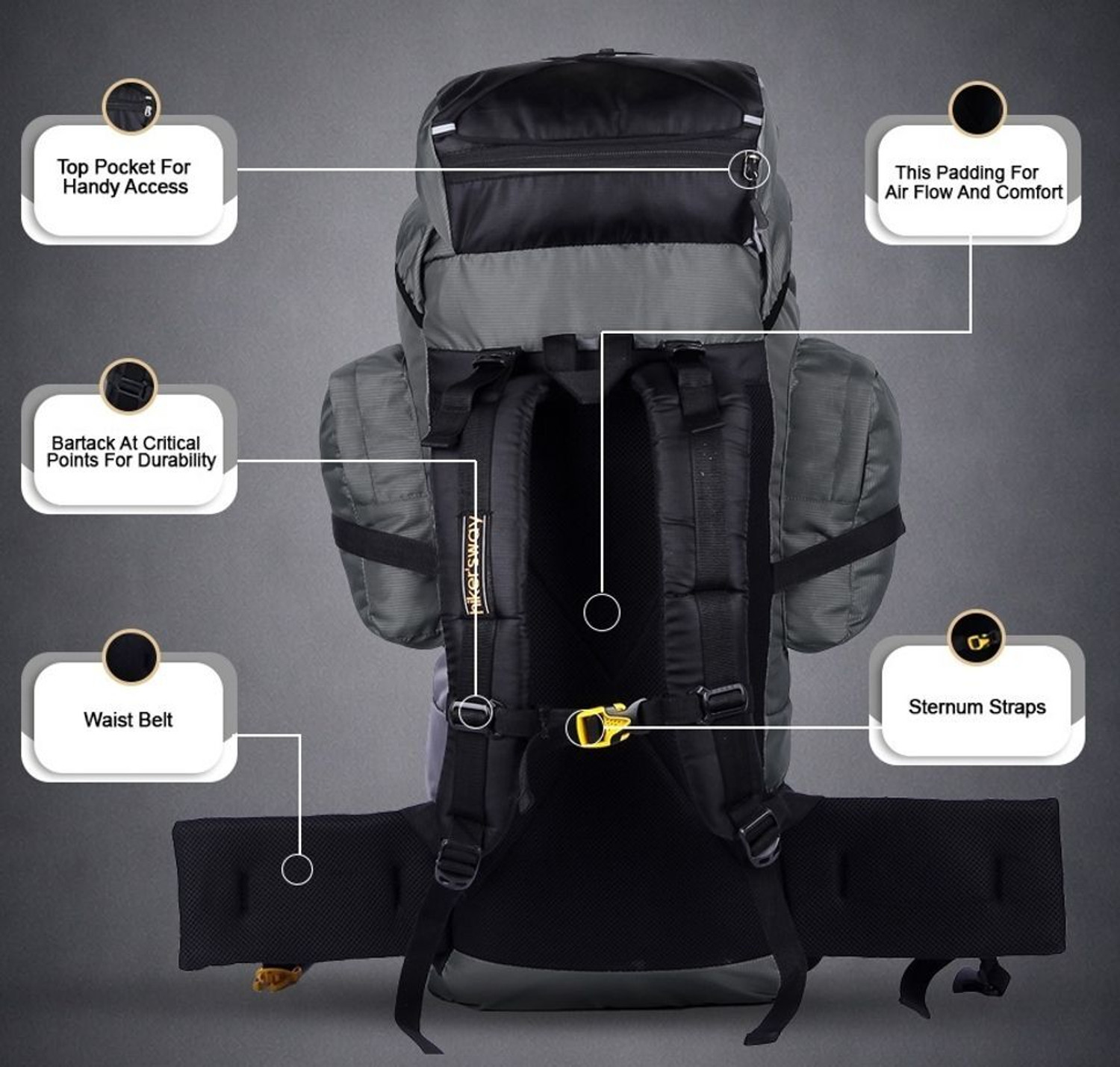 Image of hiker's way Hw-7502 Rucksack - 75 L