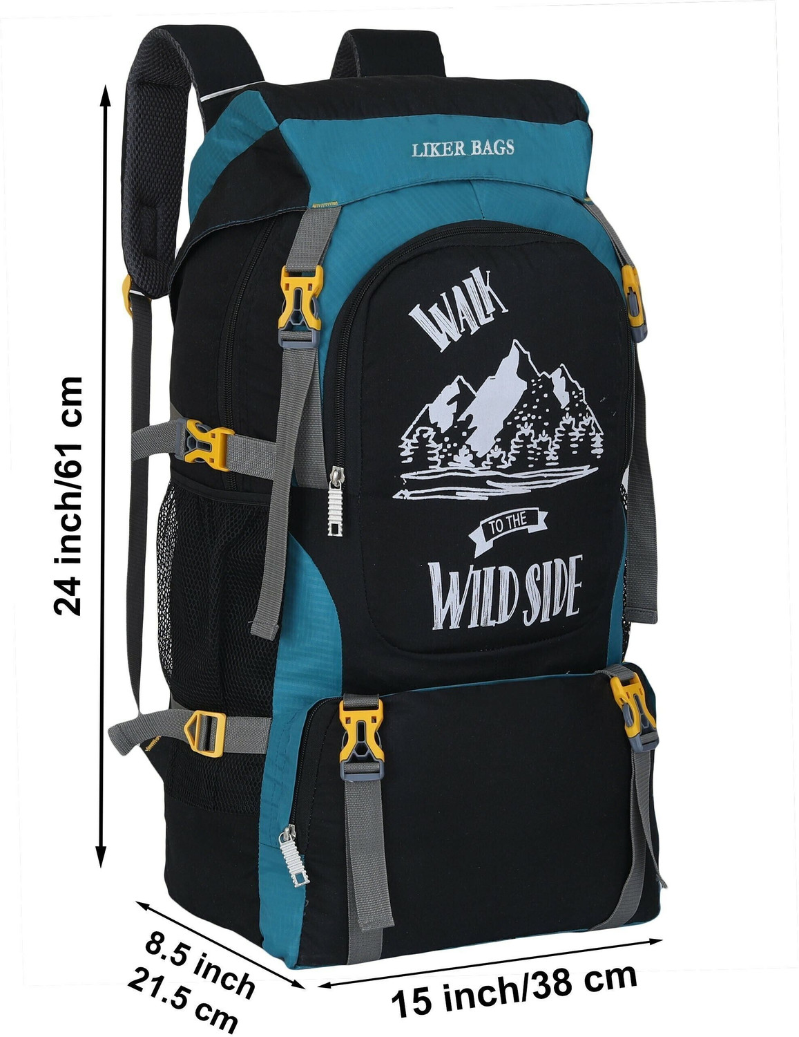 Image of Liker Travel Luggage Water Resistance Trekking Hiking Travel Bag With Shoe Compartment Rucksack Rucksack - 50 L