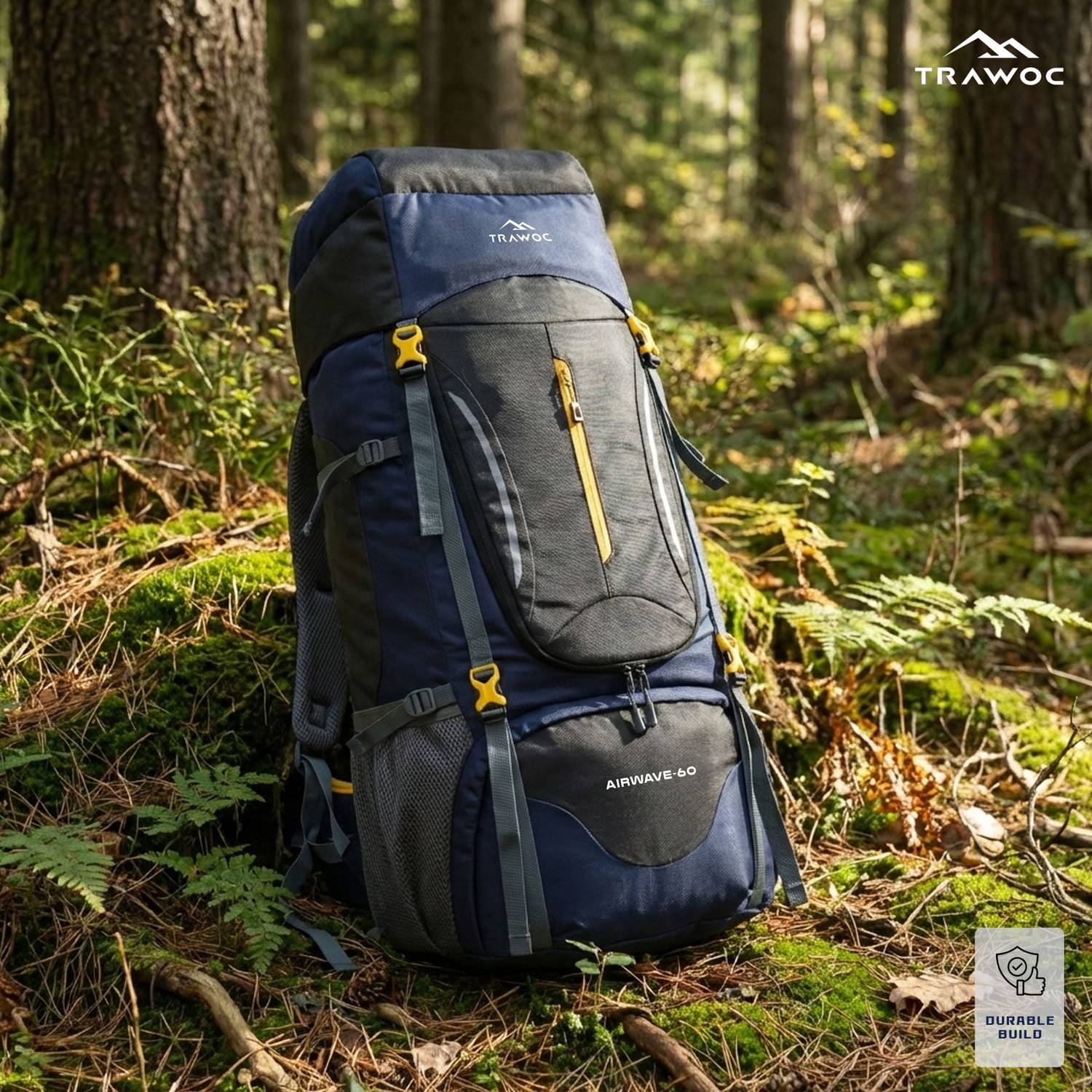 TRAWOC AIRWAVE 60L Travel Backpack Hiking Trekking Bag for Men and