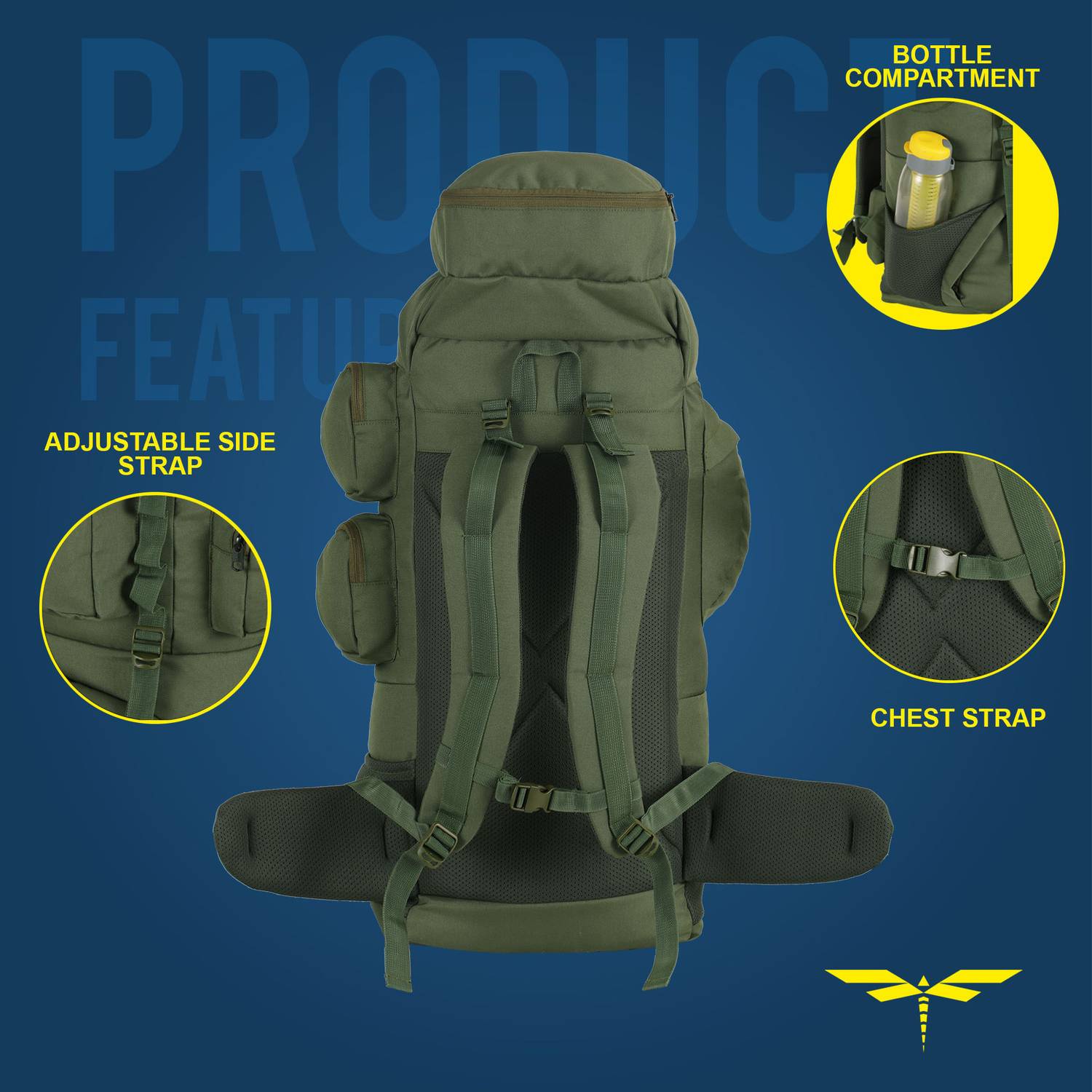 IMPULSE 75L Rucksack for Travel, Hiking, Trekking - Image 5