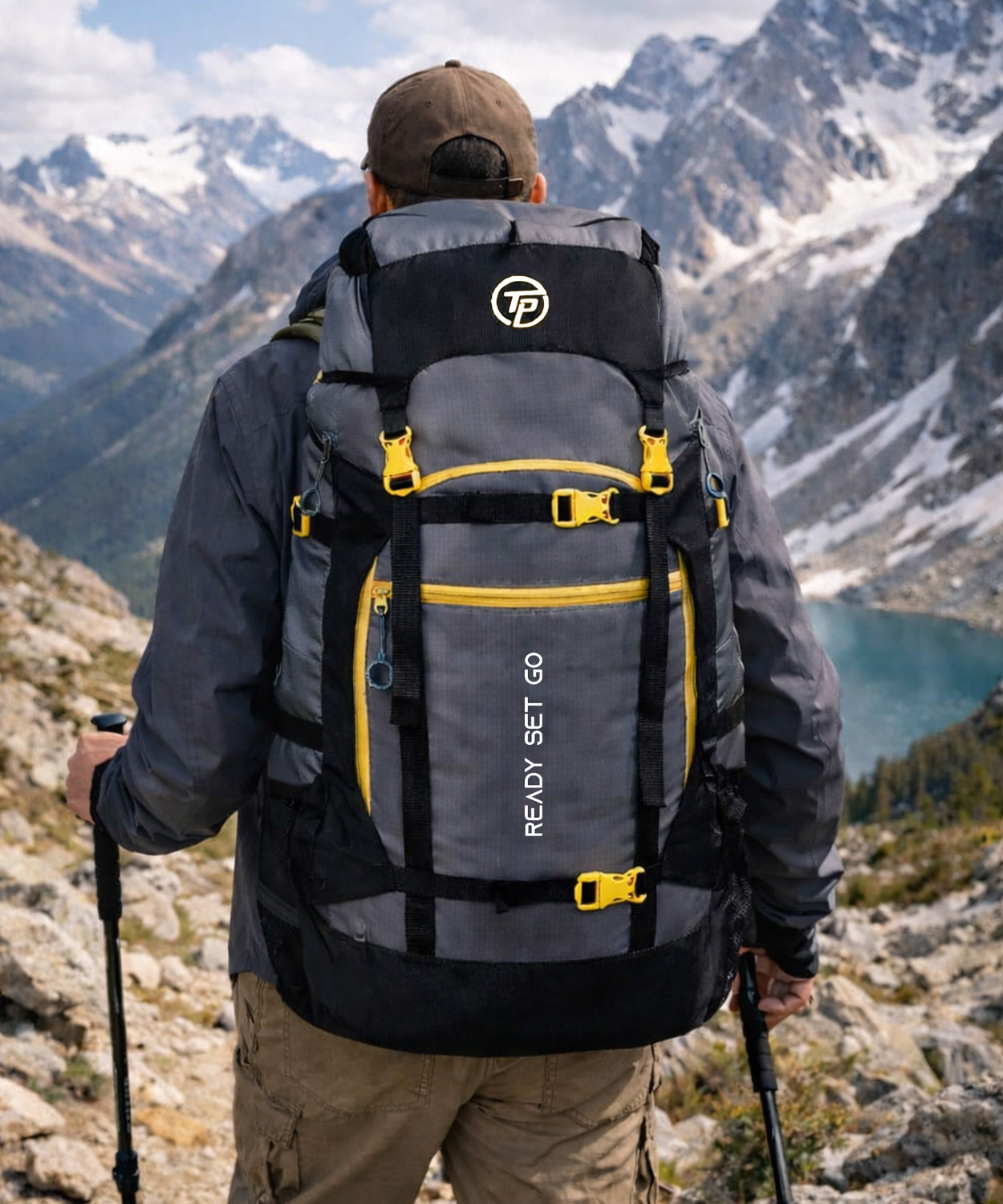 Image of TRAVEL POINT WATERPROOF TREKKING BAG HIKKING BACKPACK FOR TRAVEL & OUTDOOR Rucksack - 60 L