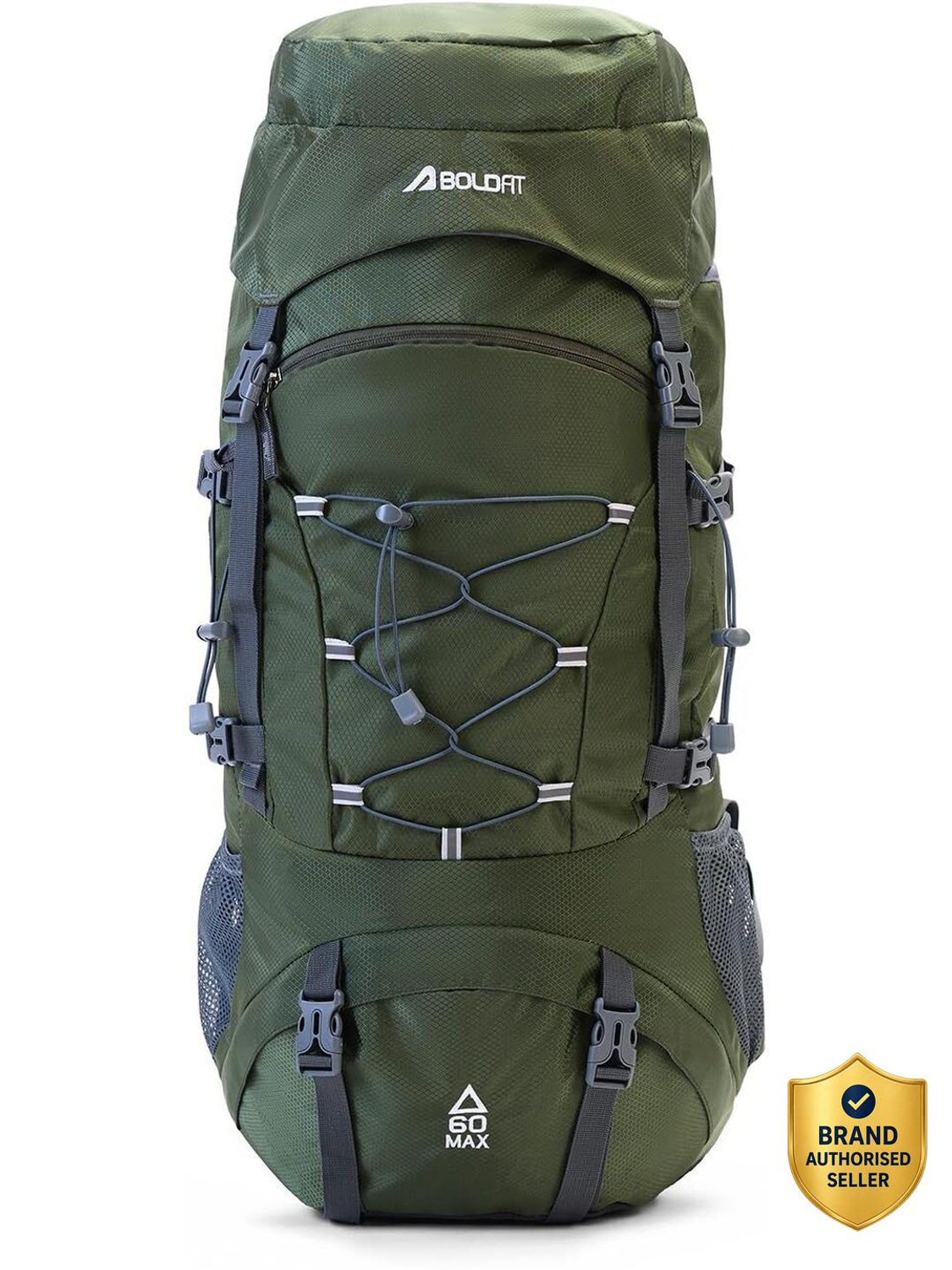 Image of BOLDFIT Summit Pro pro 60L Trekking travel Bag with raincover & shoe compartment RKSP60 Rucksack - 60 L