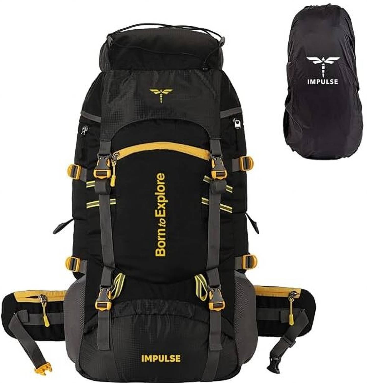 IMPULSE Travel bag for men tourist backpack for hiking trekking camping Rucksack - 60 L