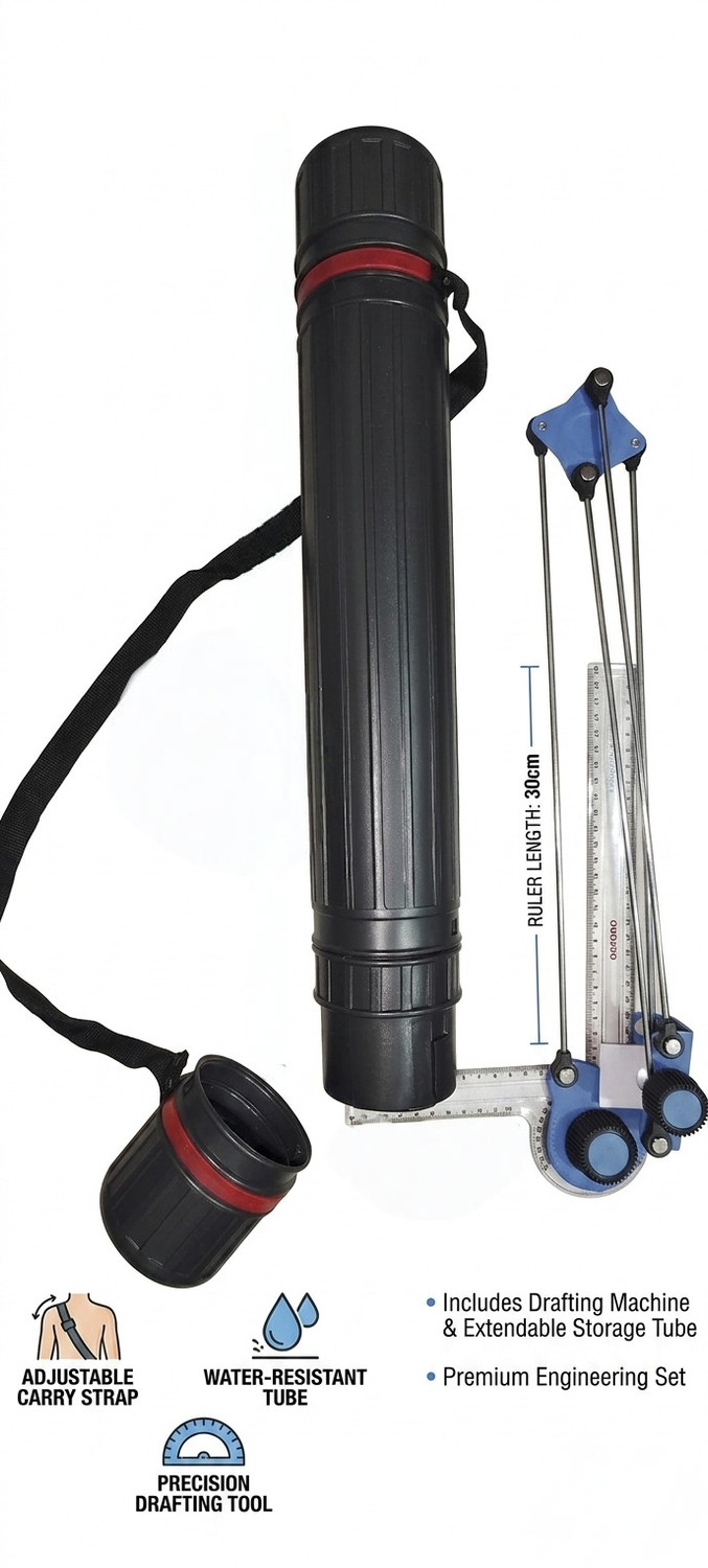 Image of KD ENTERPRISES Protable Drafter with storage tube(sheet holder) Ruler