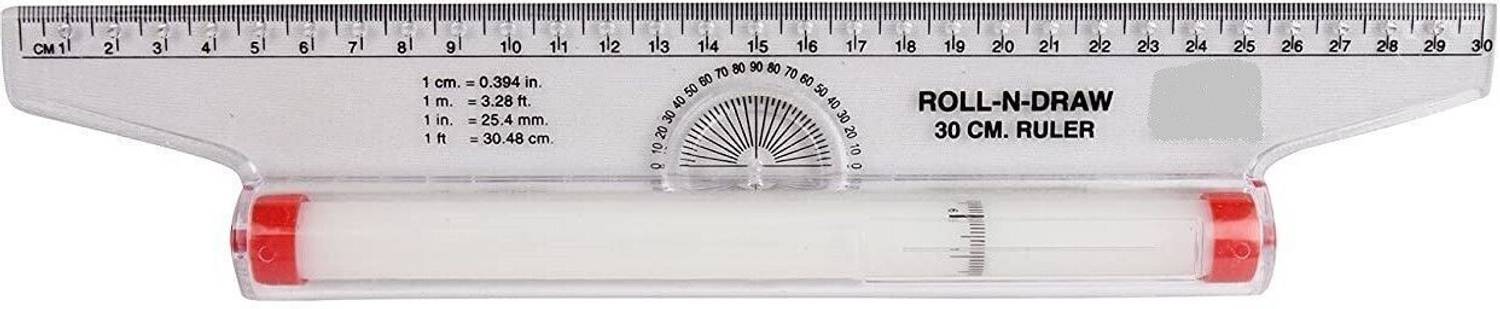 APAX Roll N Draw Rolling Ruler For Architect Engineer College Drawing Student Office Ruler