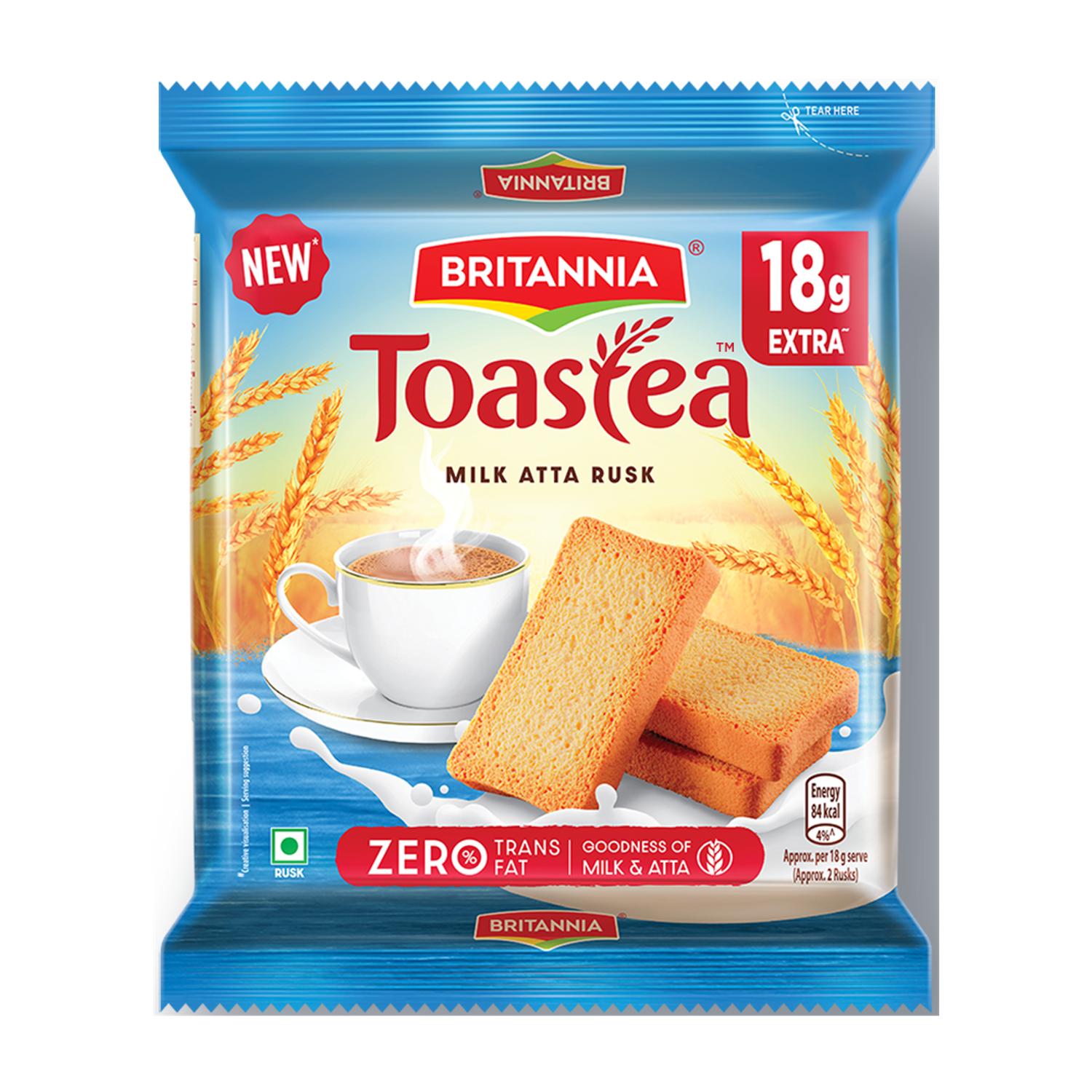 BRITANNIA Toastea Milk Atta flavored Milk Rusk