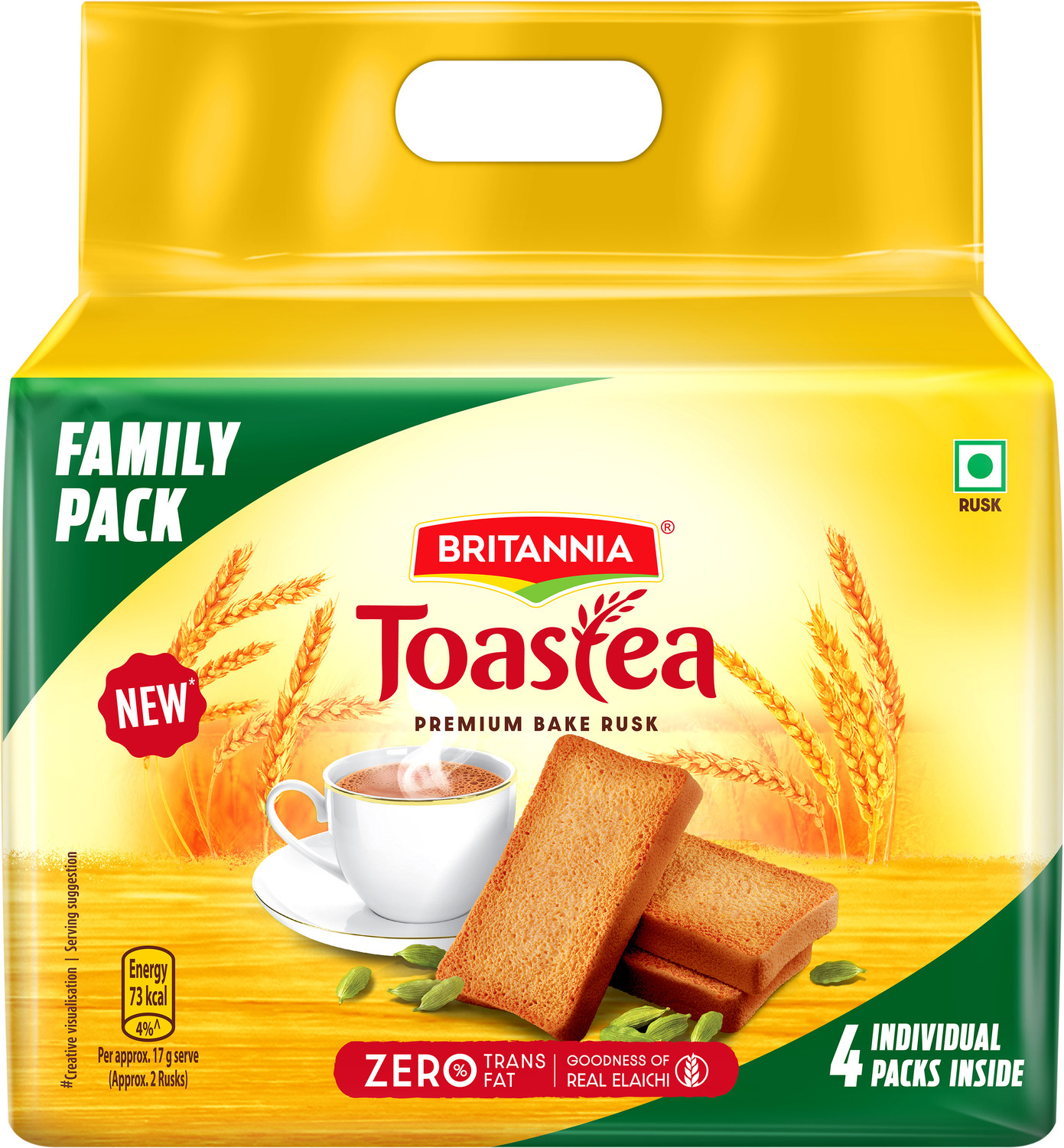 Image of BRITANNIA Toastea Premium Bake Elaichi Rusk
