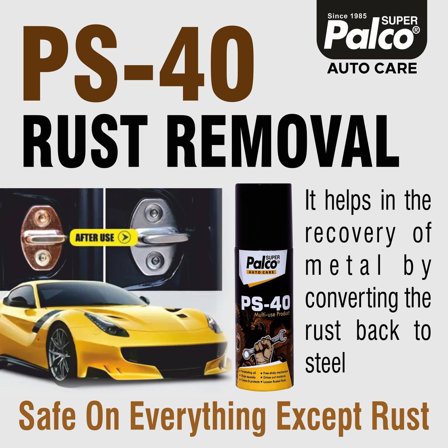PL SUPER PALCO PS-40 Rust Remover Spray 400ml - Image 4