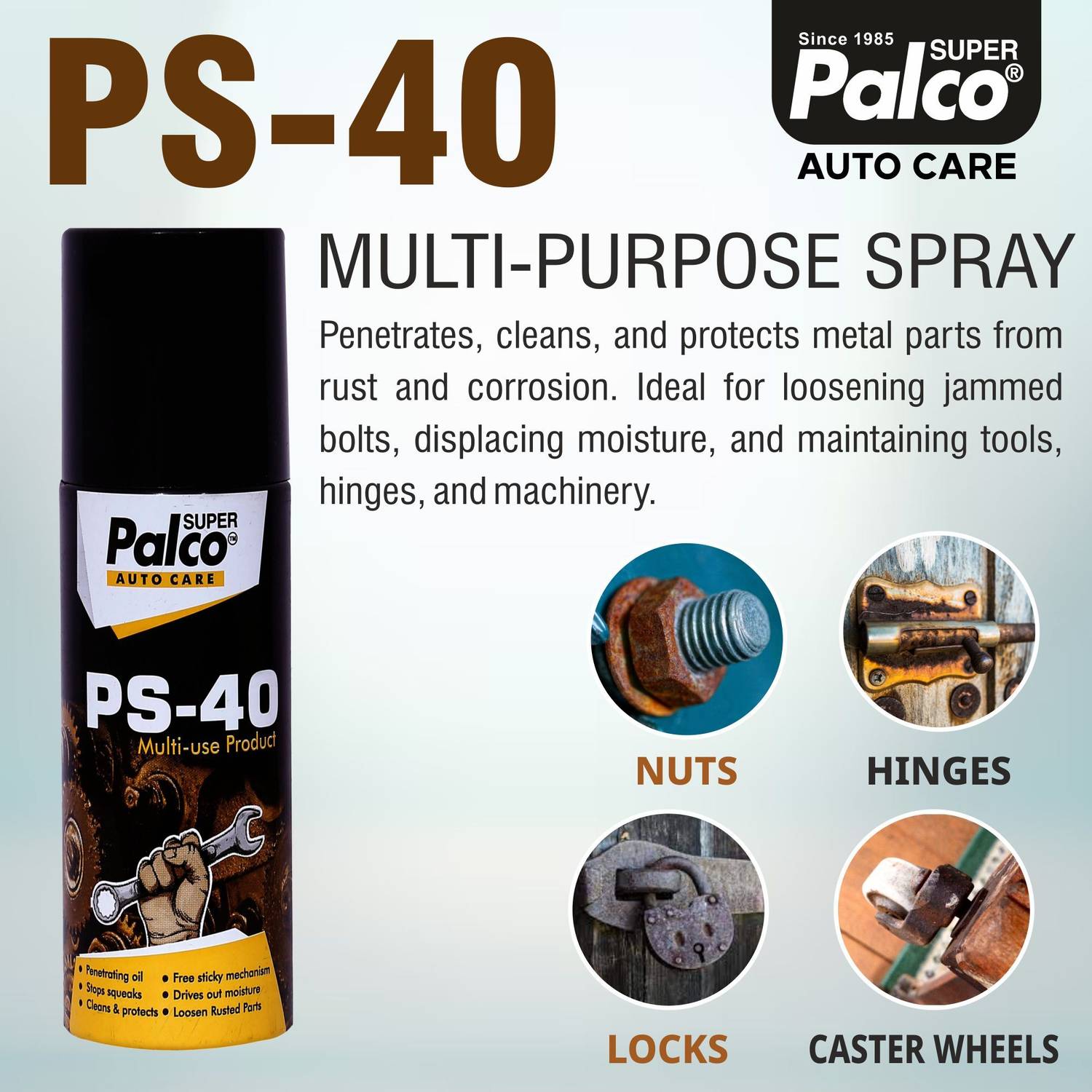 PL SUPER PALCO PS-40 Rust Remover Spray 400ml - Image 5