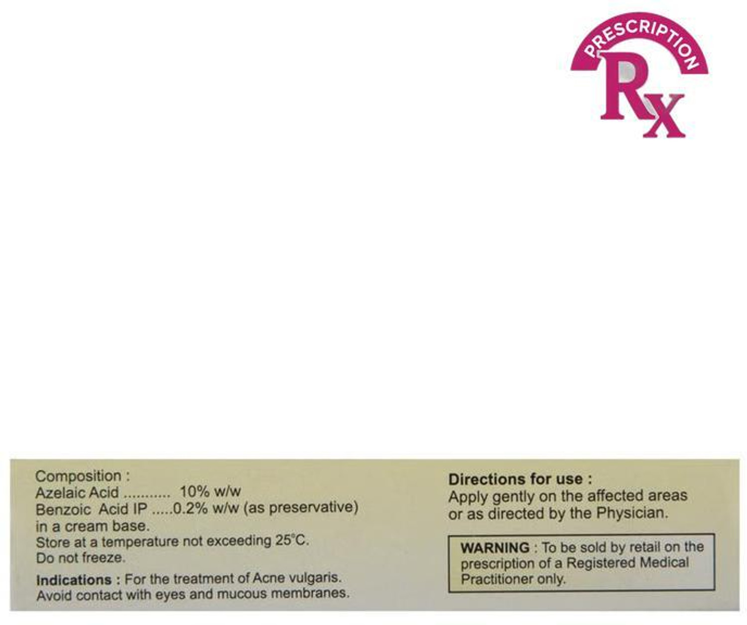 Image of Aziderm 10% Cream