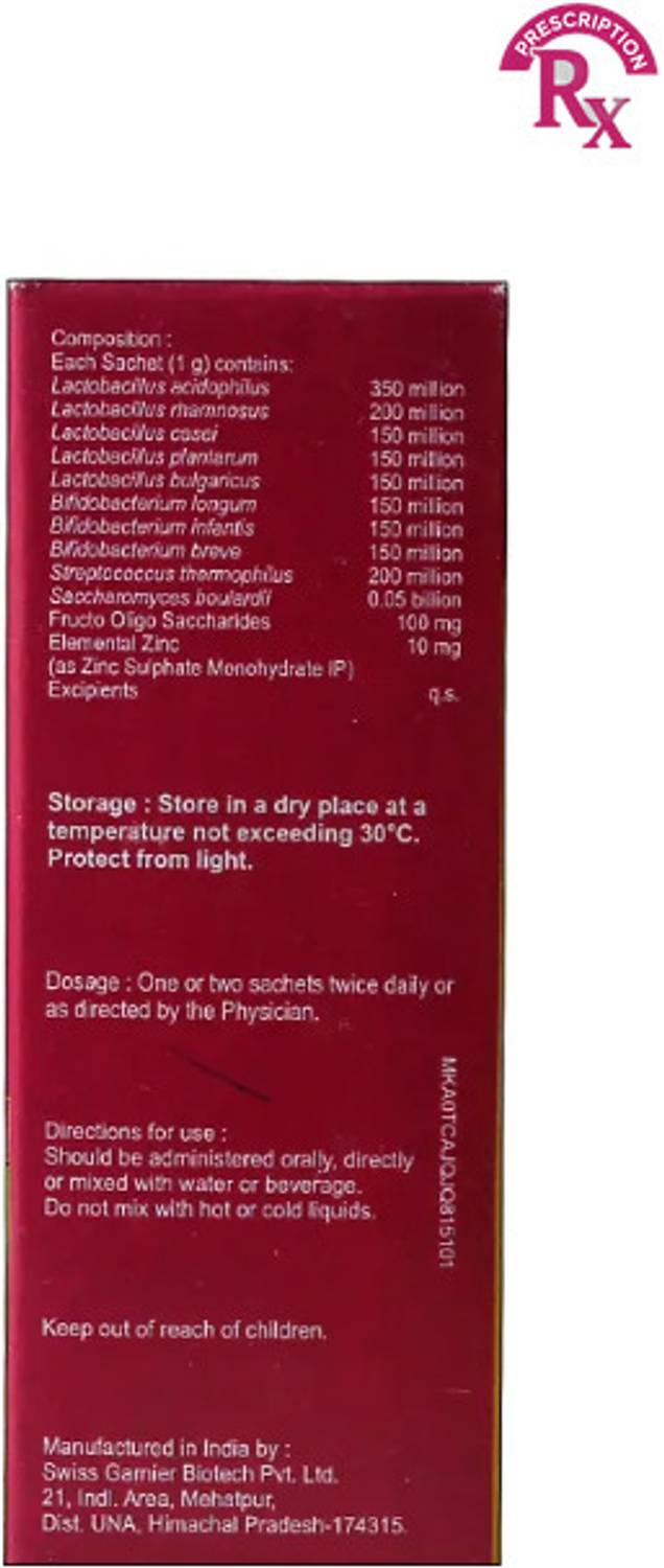 Flora-Zn Orange Flavour Prebiotic & Probiotics with Zinc Sachet