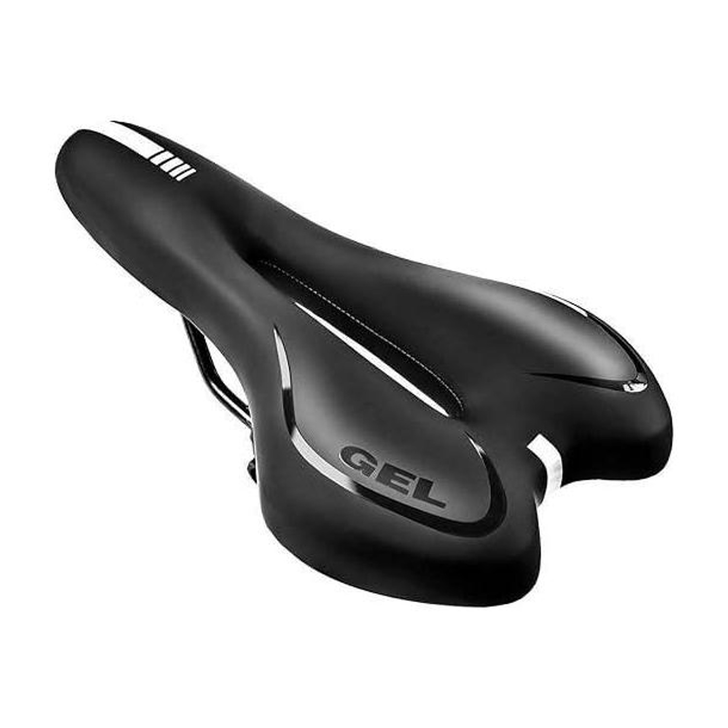 NSV MTB Road Mountain Bike Comfort Black Pu Leather Gel Saddle Bicycle Soft Seat Saddle