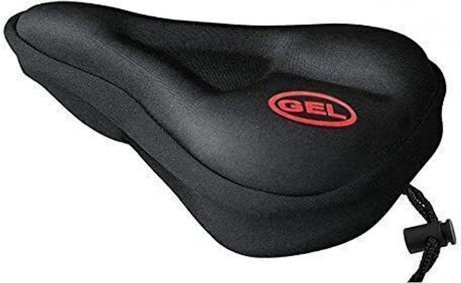 Image of FCC RACING Bicycle Saddle Seat Gel Cover Memory Foam Canvas Black Silicone Gel Saddle Saddle (Black)