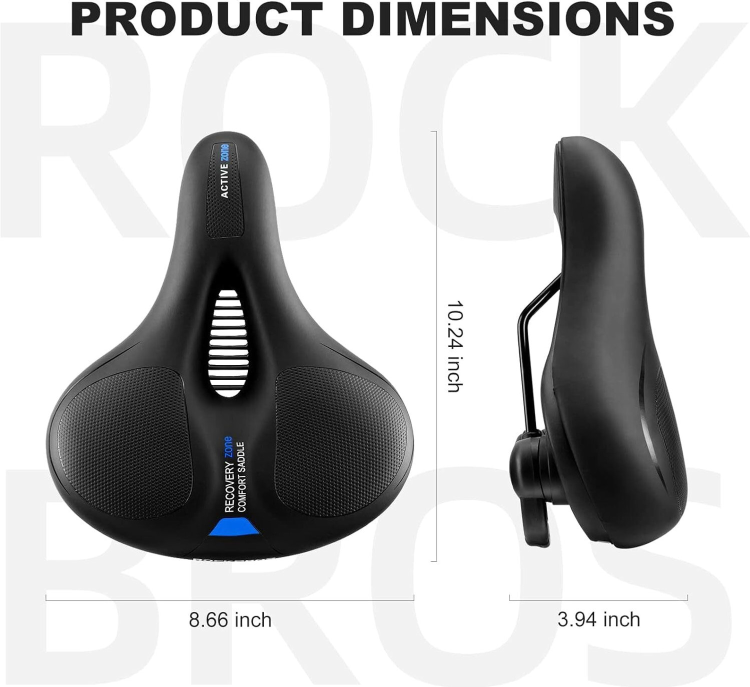 Image of Afpin Cycle Seat with LED Tail Reflector Waterproof Gel Cushion Saddle