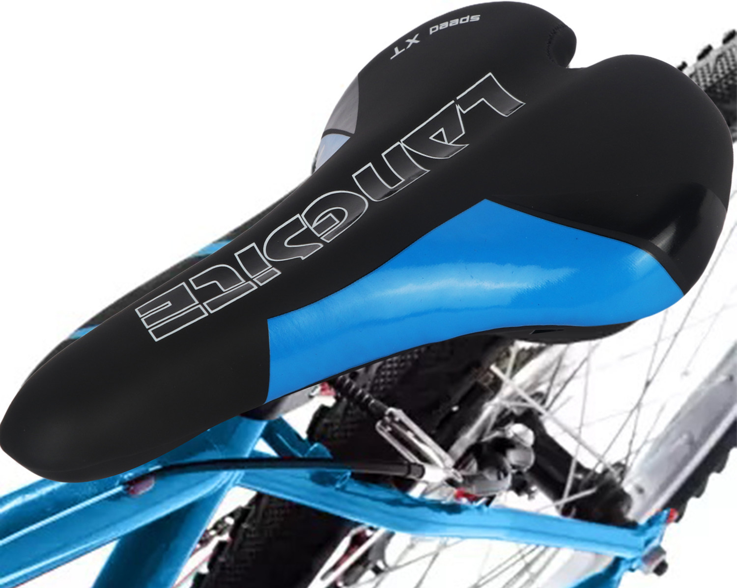 Image of TUHI Mountain MTB Saddle Comfort Soft Leather Cushion Bike Seat Saddle PU Leather Saddle