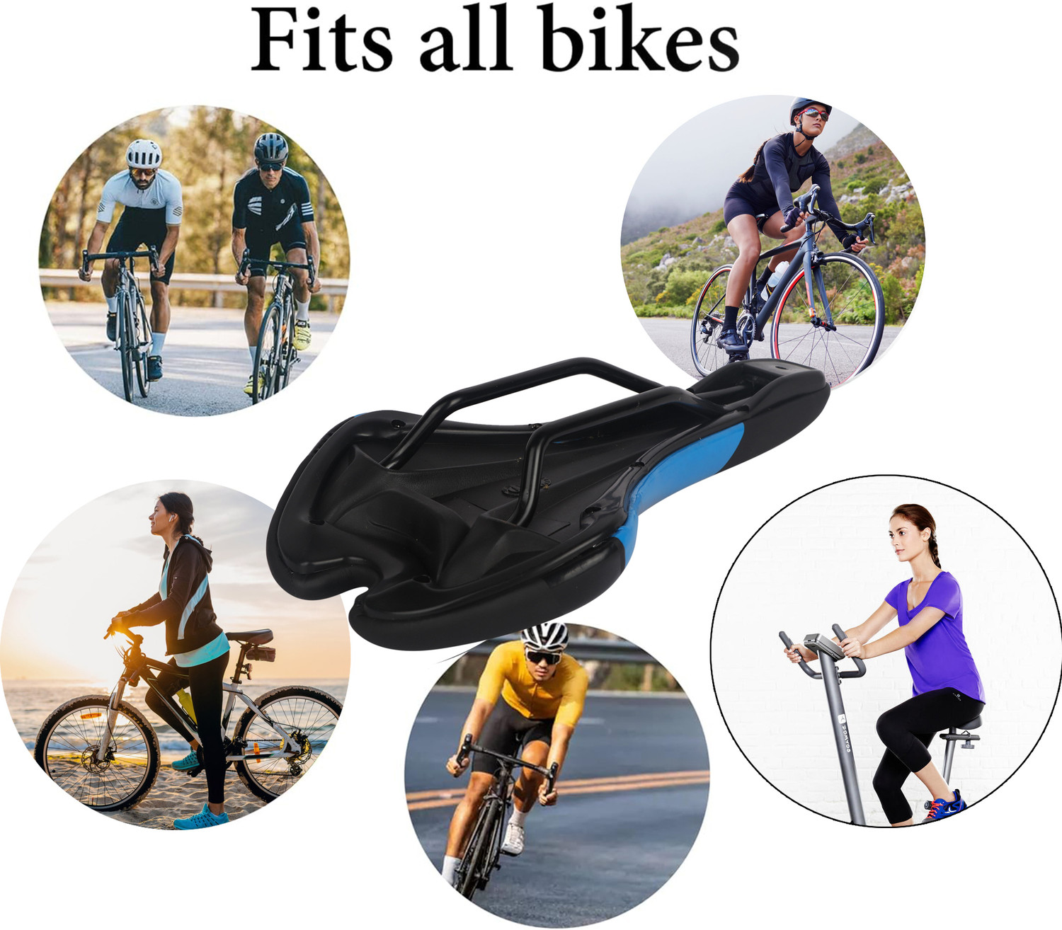 Image of TUHI Mountain MTB Saddle Comfort Soft Leather Cushion Bike Seat Saddle PU Leather Saddle