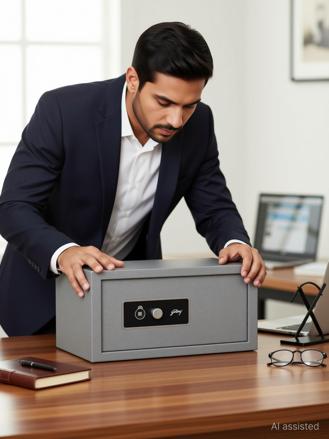 Image of Godrej Forte Pro 20 Litres for Home & Office with Mechanical - Grey Safe Locker (Key Lock)