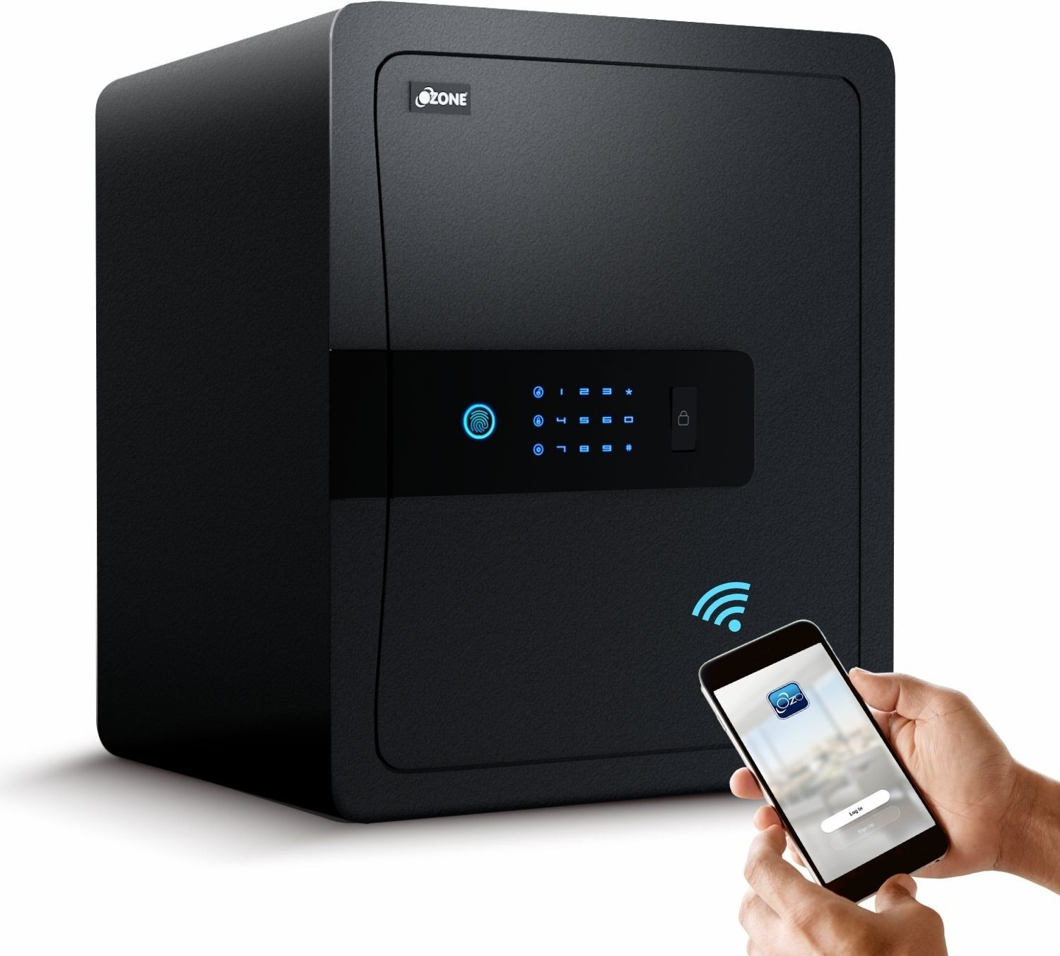 Image of OZONE 45 Ltrs WiFi Safe Locker for Home & Office | App Notifications | Black Safe Locker