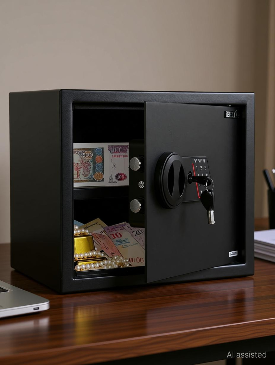 Image of iBELL SL-30B Digital Electronic Safe Locker for Personal & Office Use,30L Black Locker Safe Locker