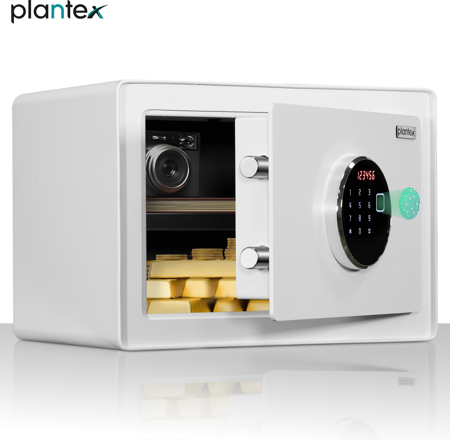 Image of Plantex Digital Locker for Home /Safe Locker /Touchscreen Keypad & Biometric (23 Litre) Safe Locker