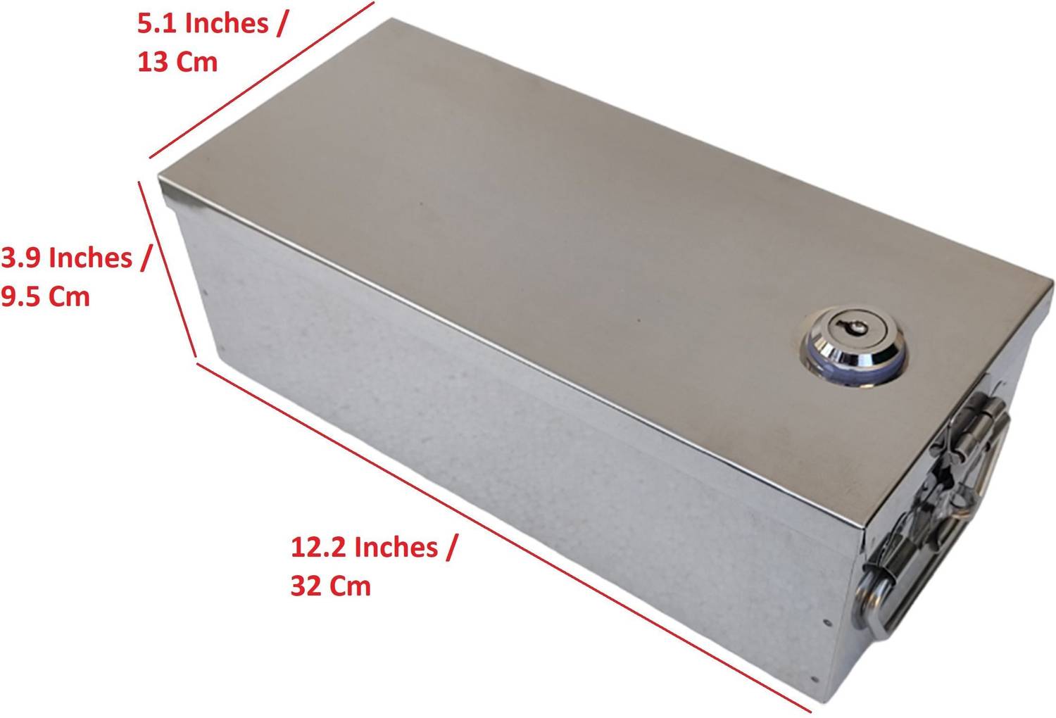 Steel Locker Box Home,Office Bank Use Cash Peti Jewellery Box 12 Inch Safe Locker - Image 4