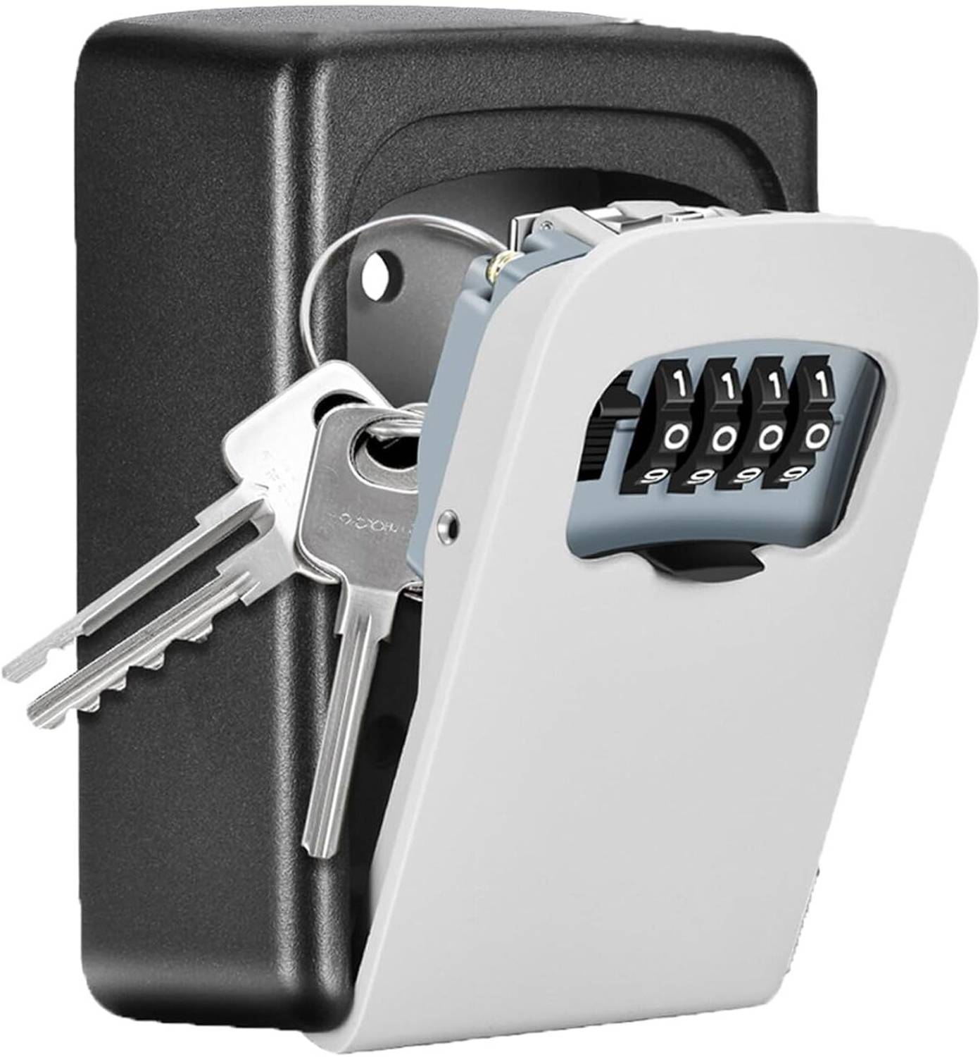 Betlex Metal Key Lock Box For House & Outside Realtors Garage Spare Keys, 4 digit Combination Lock