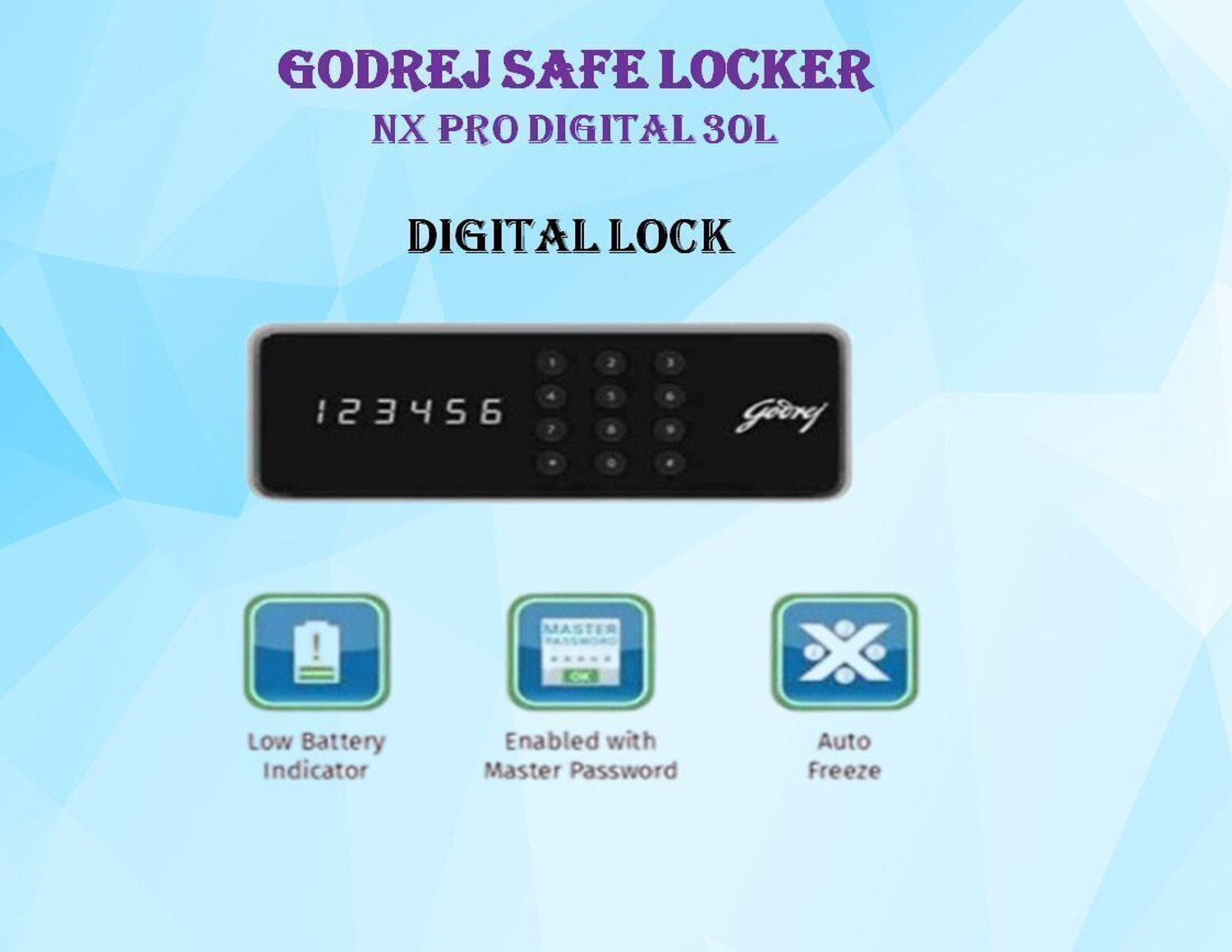 Image of Godrej DIGITAL NX PRO 30 LITRE Safe Locker