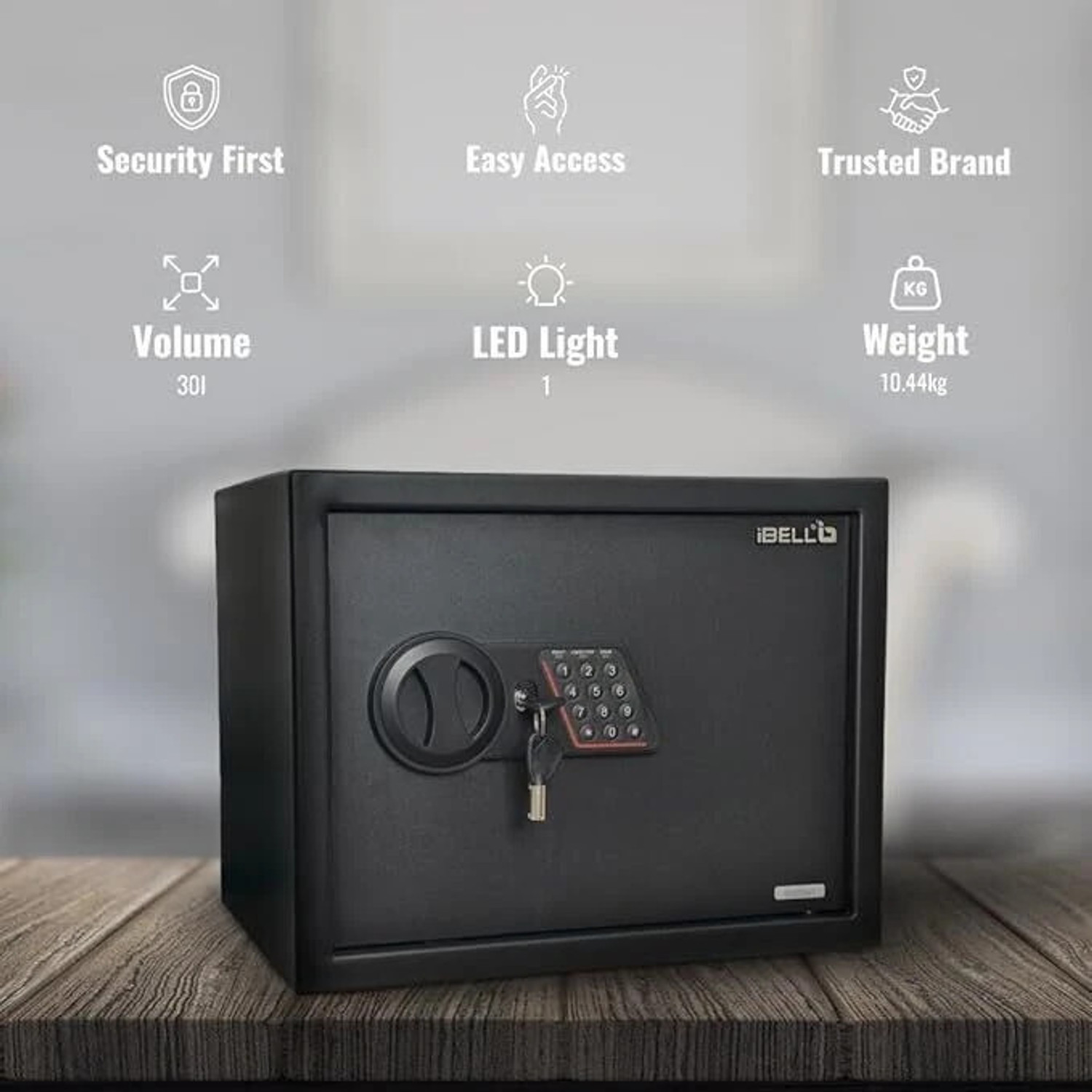 Image of iBELL SL-30B Digital Electronic Safe Locker for Personal & Office Use,30L Black Locker Safe Locker