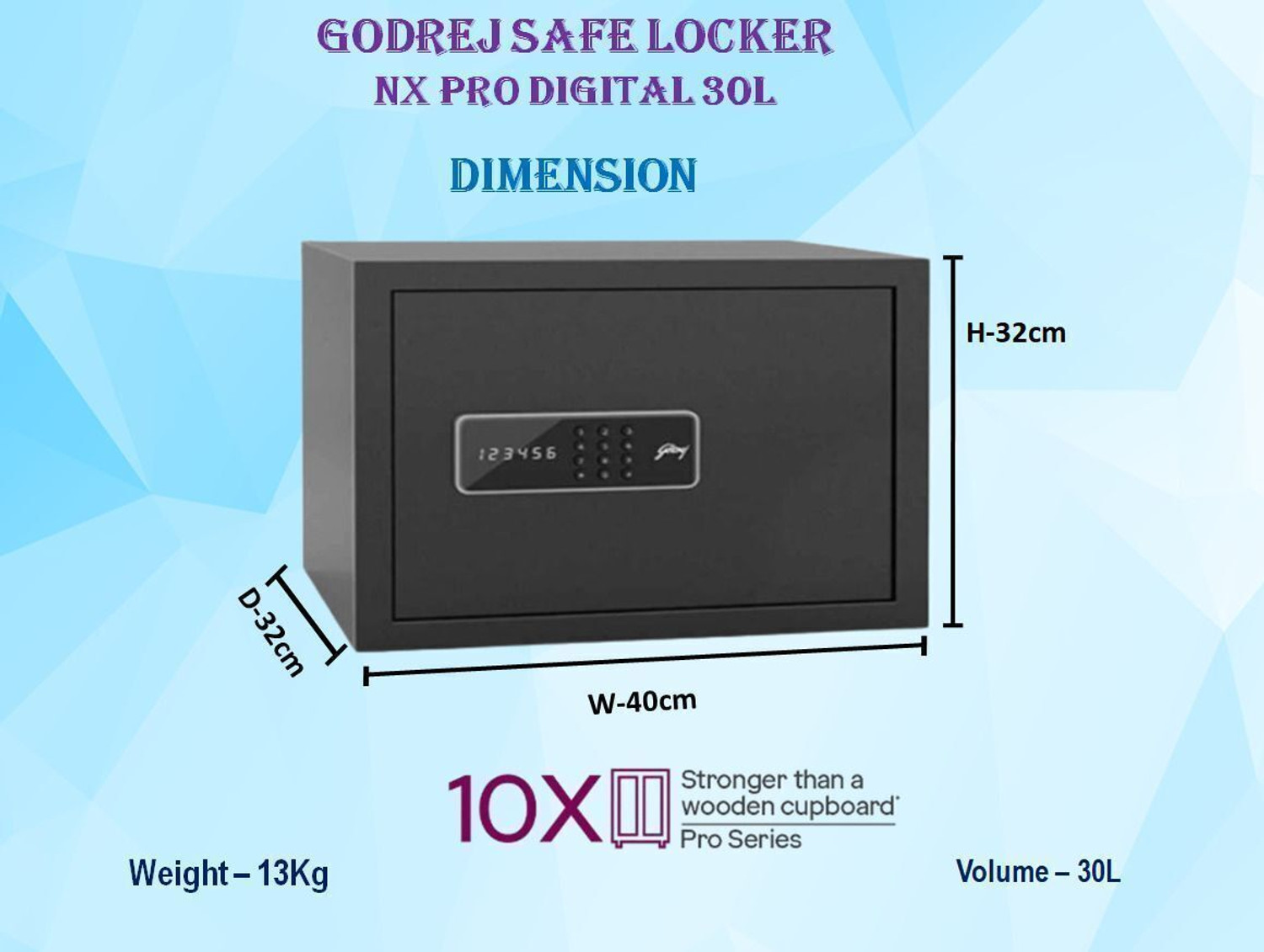 Image of Godrej DIGITAL NX PRO 30 LITRE Safe Locker