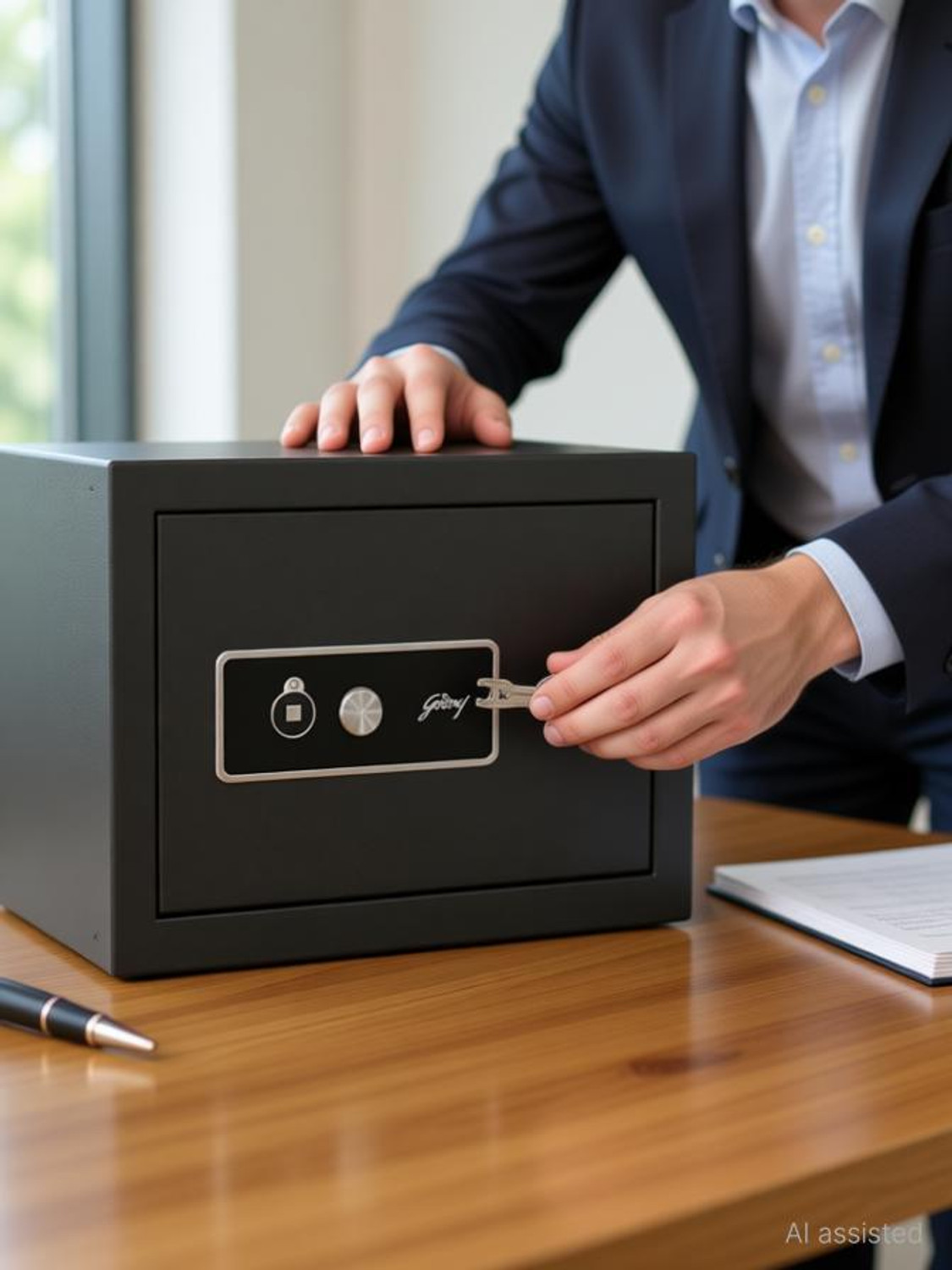 Image of Godrej 15 Liters Mechanical Key Lock Safe Ebony Safe Locker